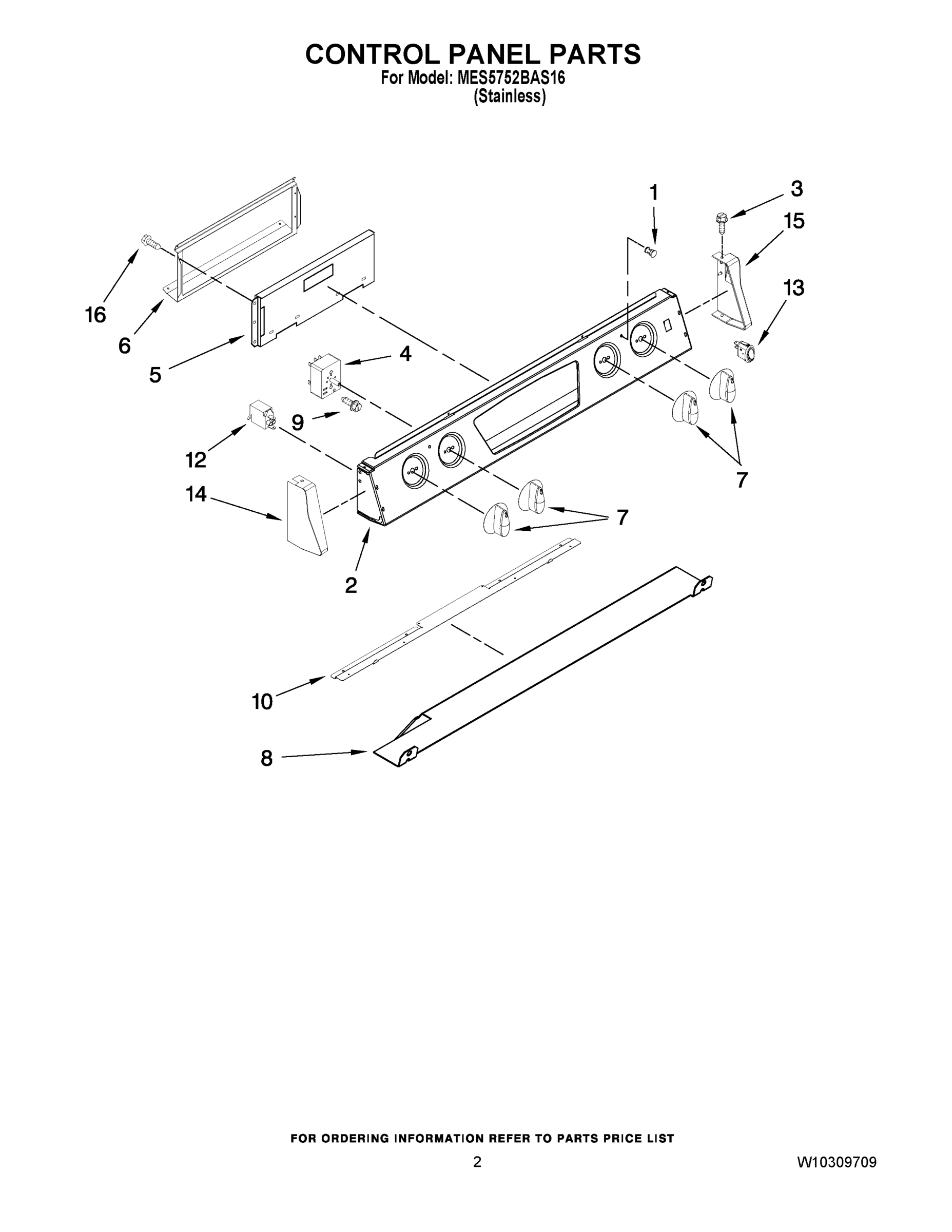 02 - CONTROL PANEL PARTS