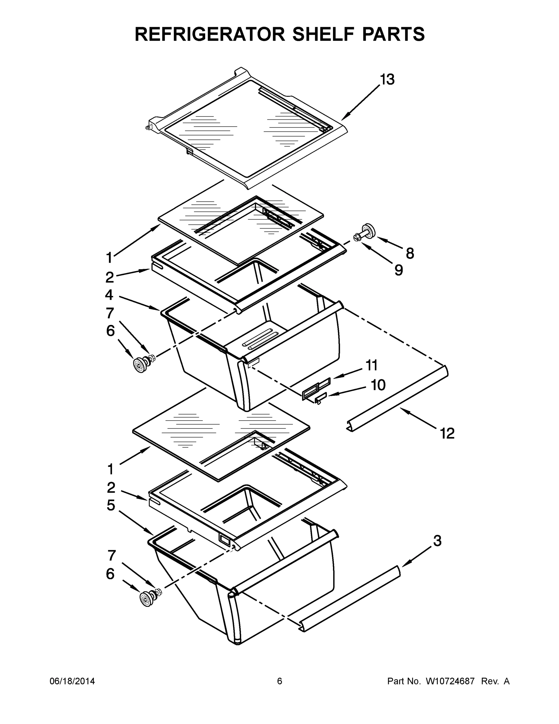 04 - REFRIGERATOR SHELF PARTS