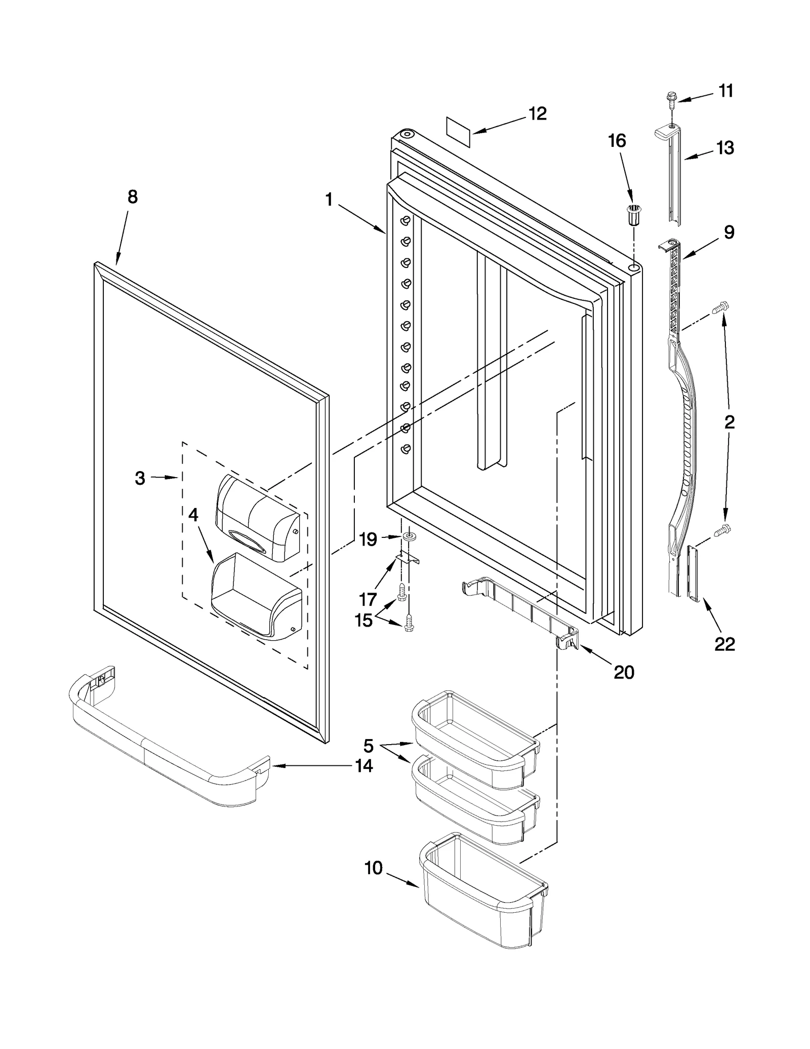 REFRIGERATOR DOOR PARTS