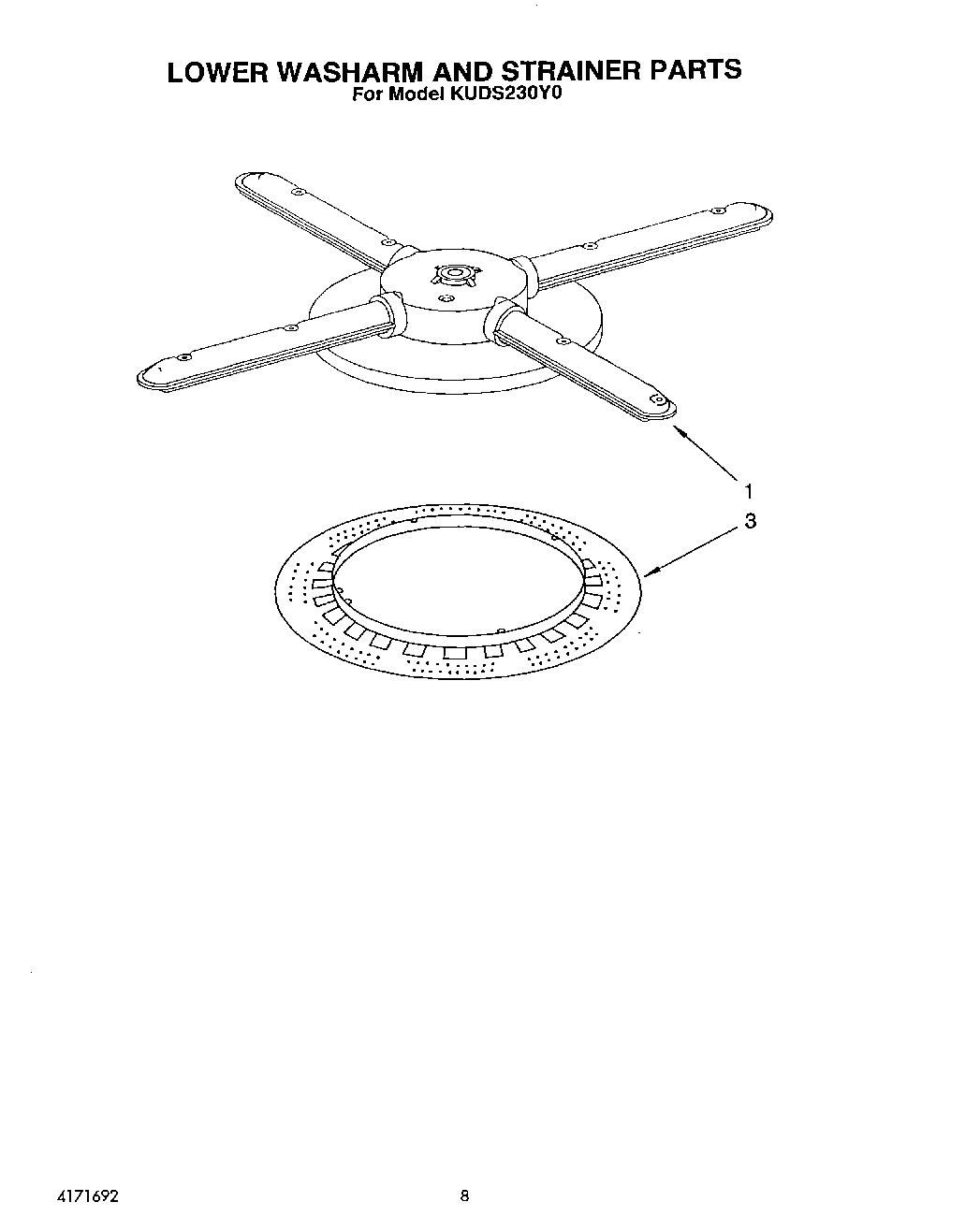 06 - LOWER WASHARM AND STRAINER