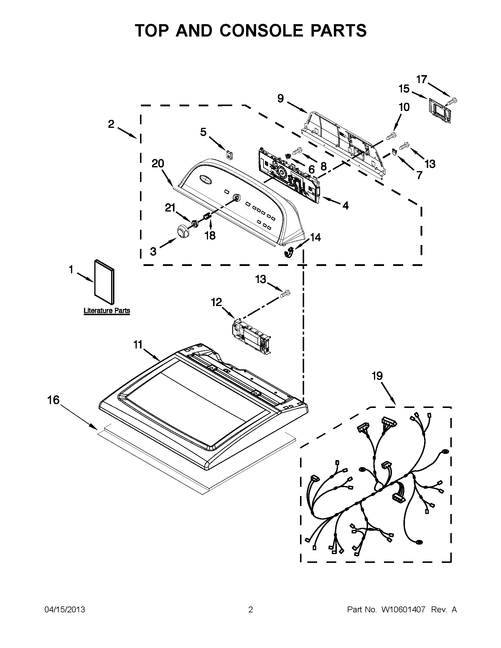 01 - TOP AND CONSOLE PARTS