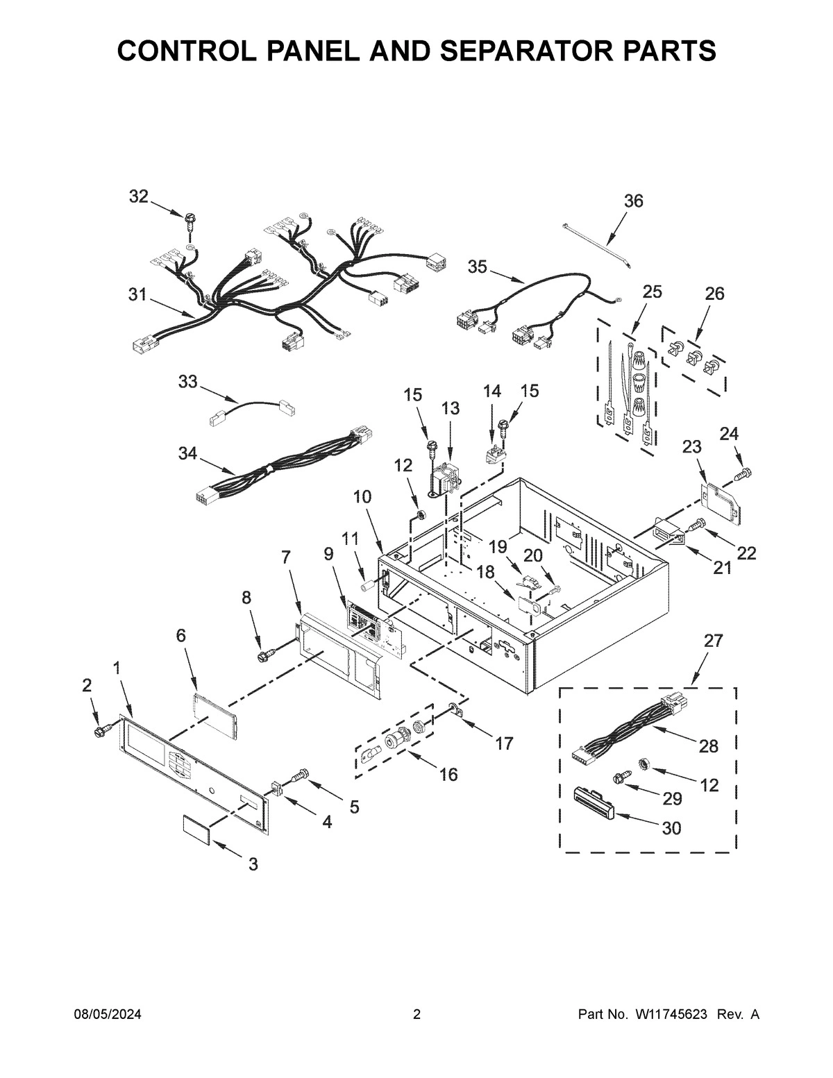 02 - CONTROL PANEL AND SEPARATOR PARTS