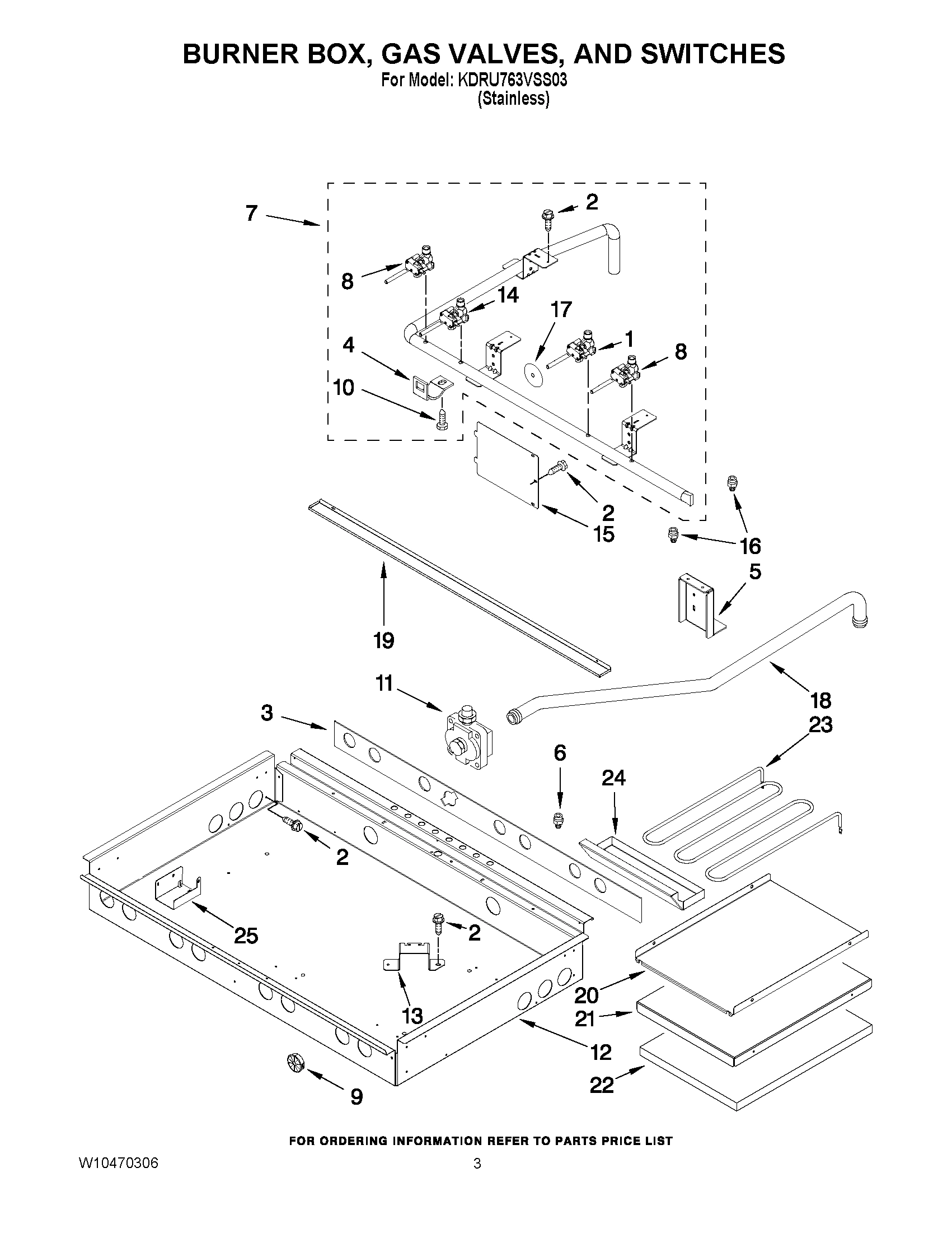 02 - BURNER BOX, GAS VALVES, AND SWITCHES