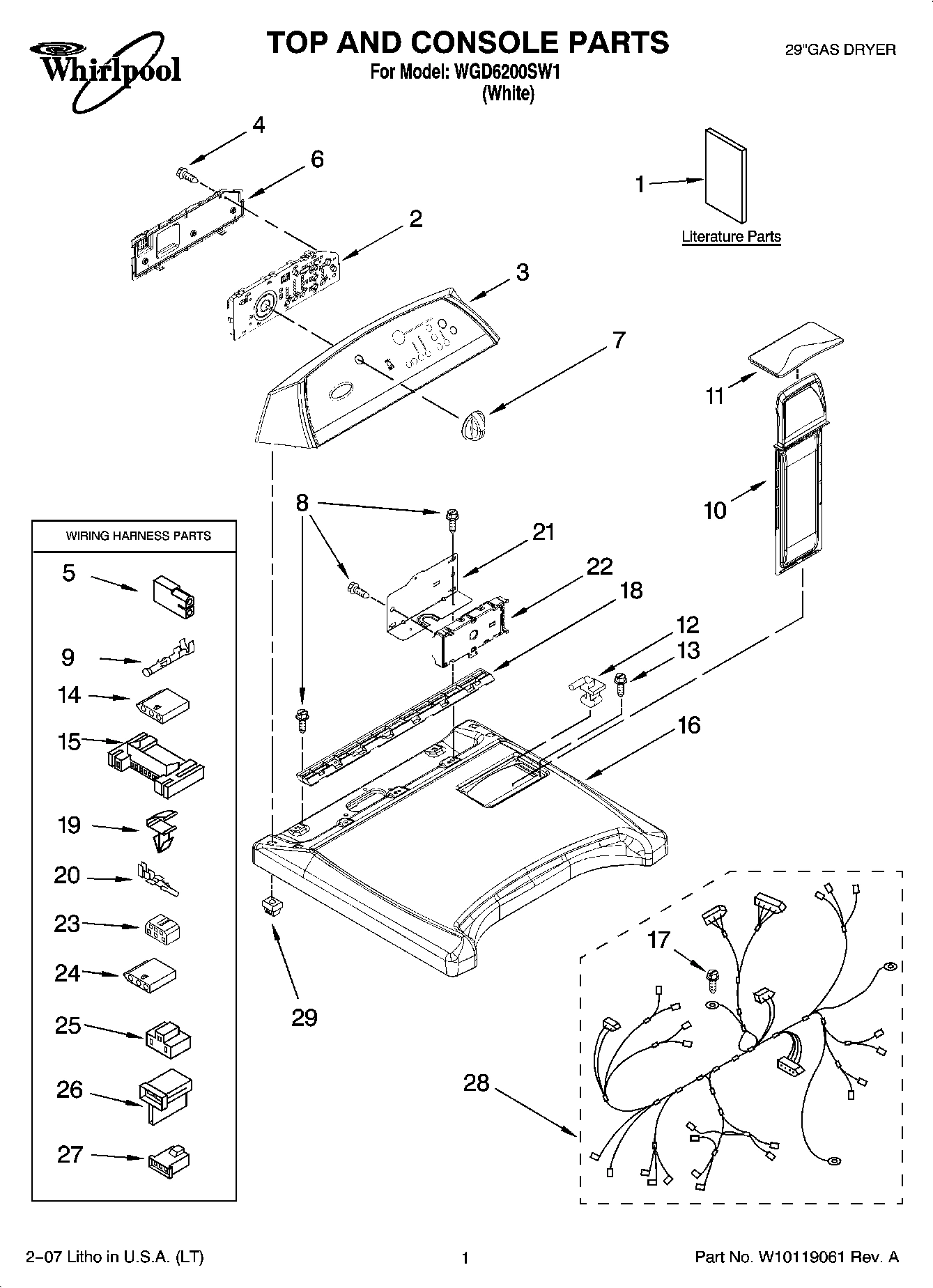 01 - TOP AND CONSOLE PARTS