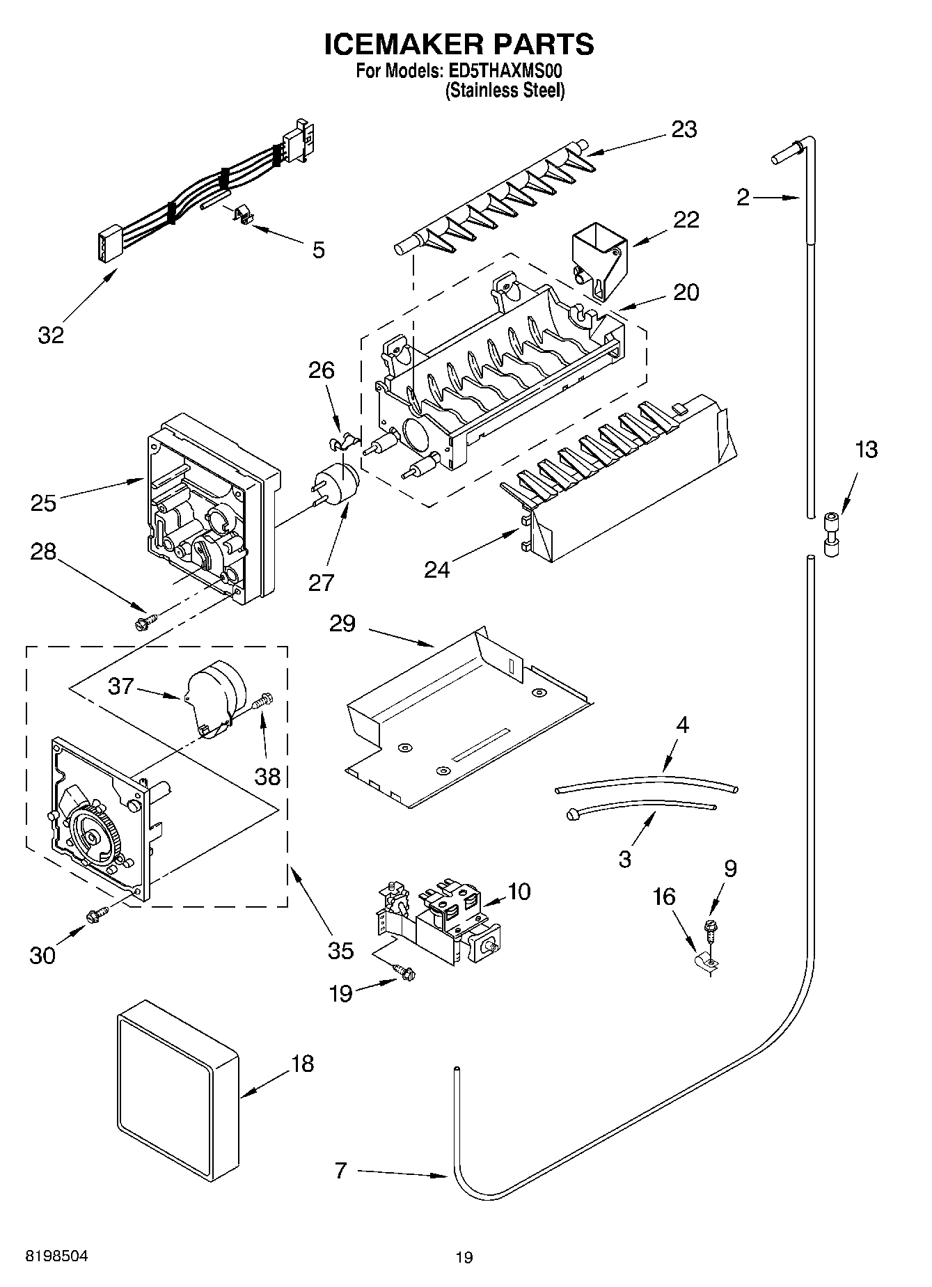 12 - ICEMAKER PARTS, PARTS NOT ILLUSTRATED