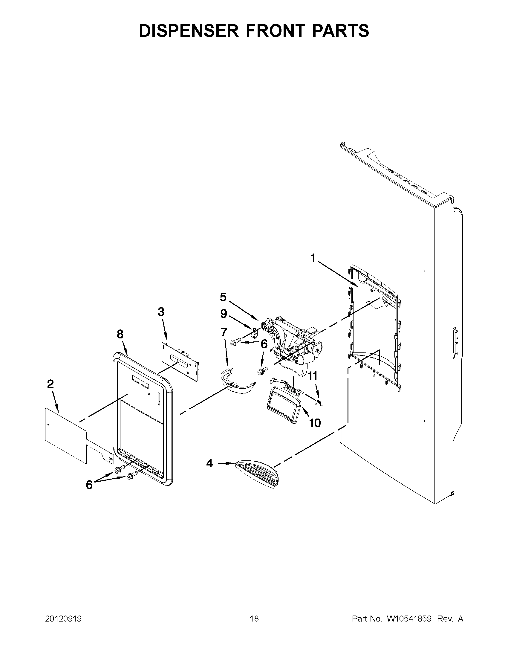 09 - DISPENSER FRONT PARTS