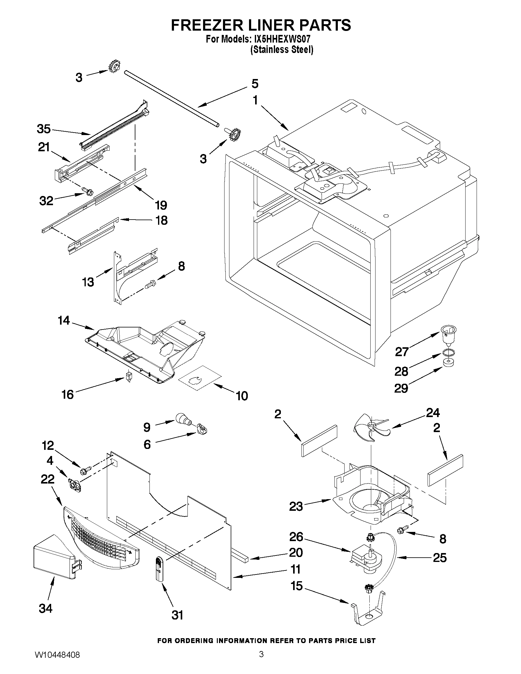 02 - FREEZER LINER PARTS