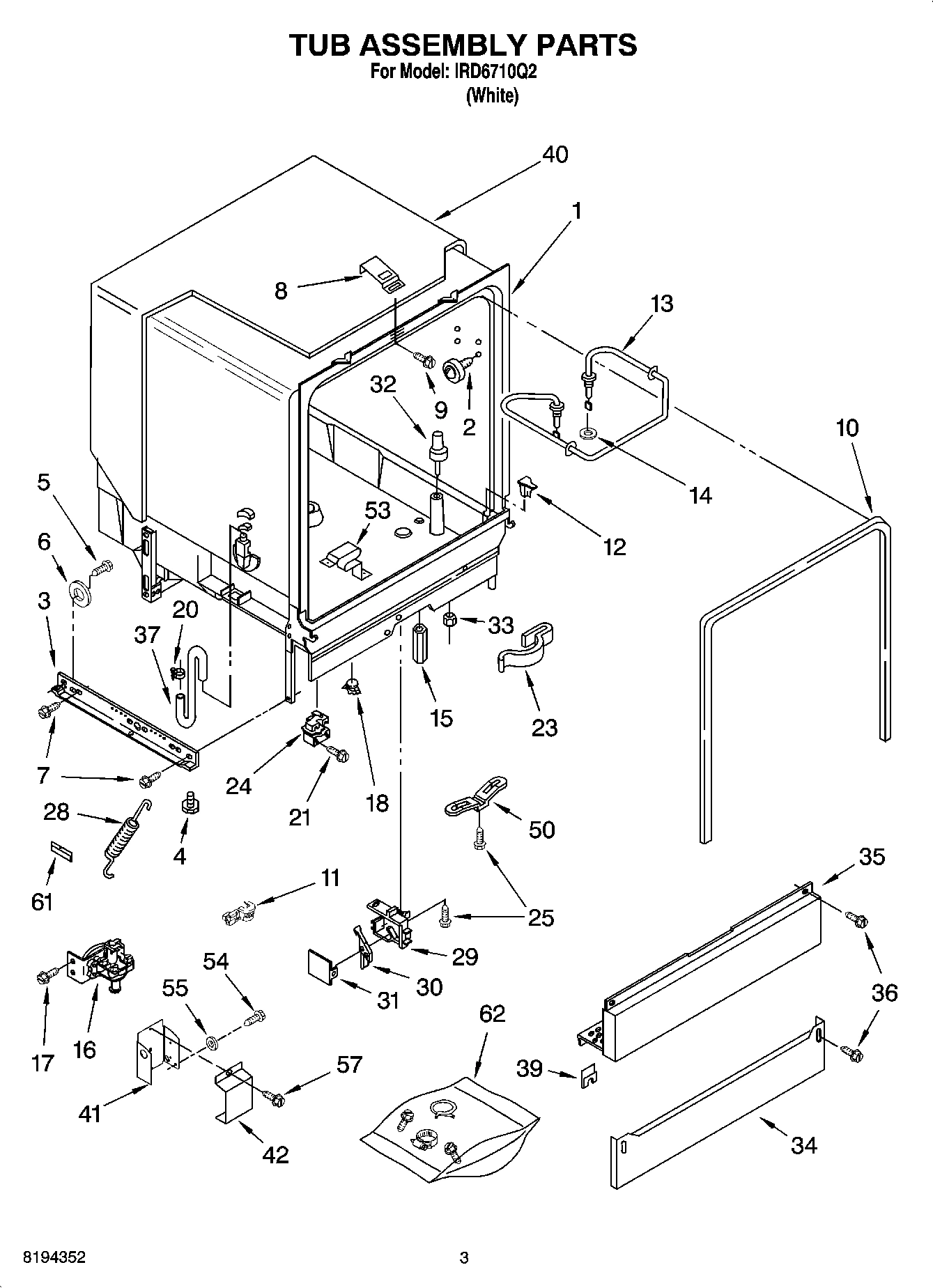 03 - TUB ASSEMBLY PARTS