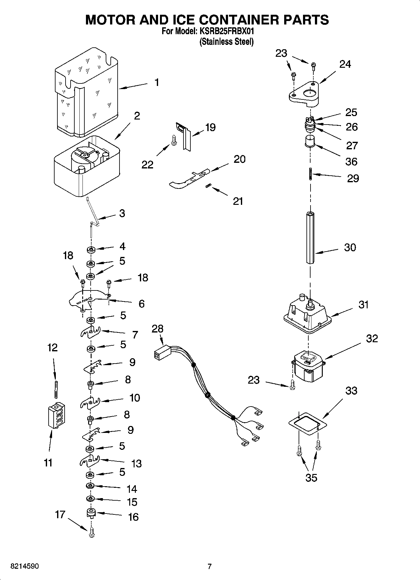05 - MOTOR AND ICE CONTAINER PARTS