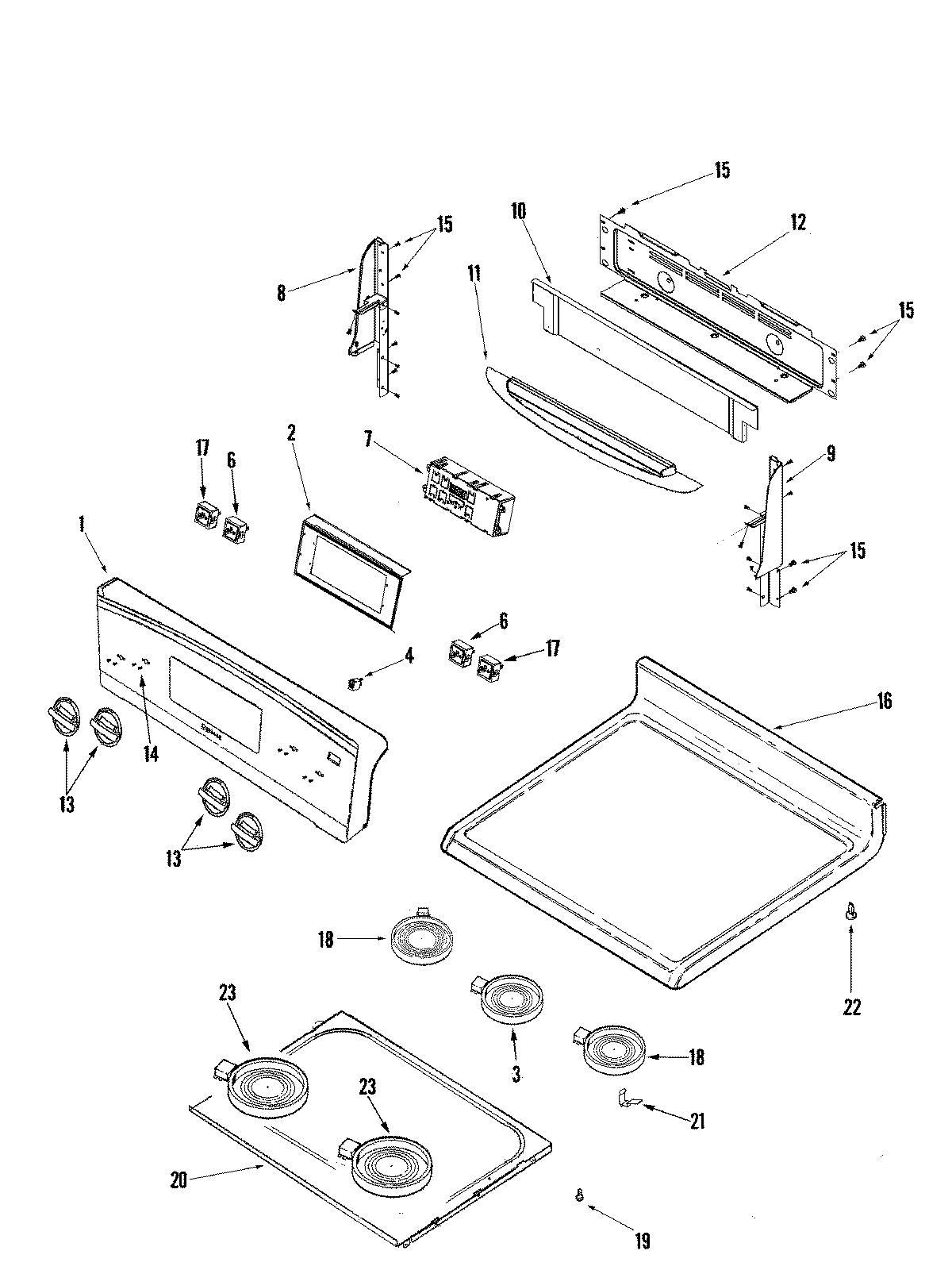 03 - CONTROL PANEL/TOP ASSEMBLY