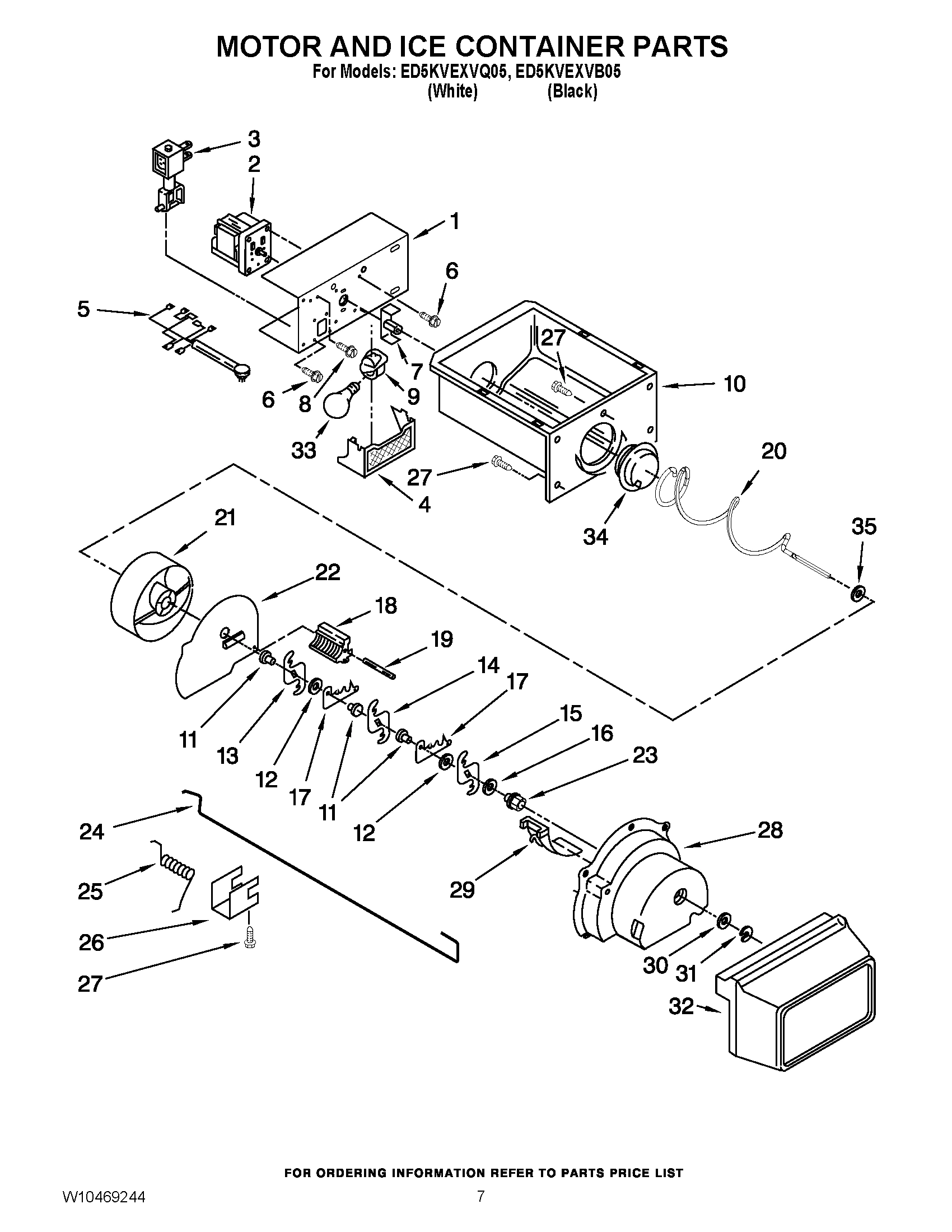 05 - MOTOR AND ICE CONTAINER PARTS