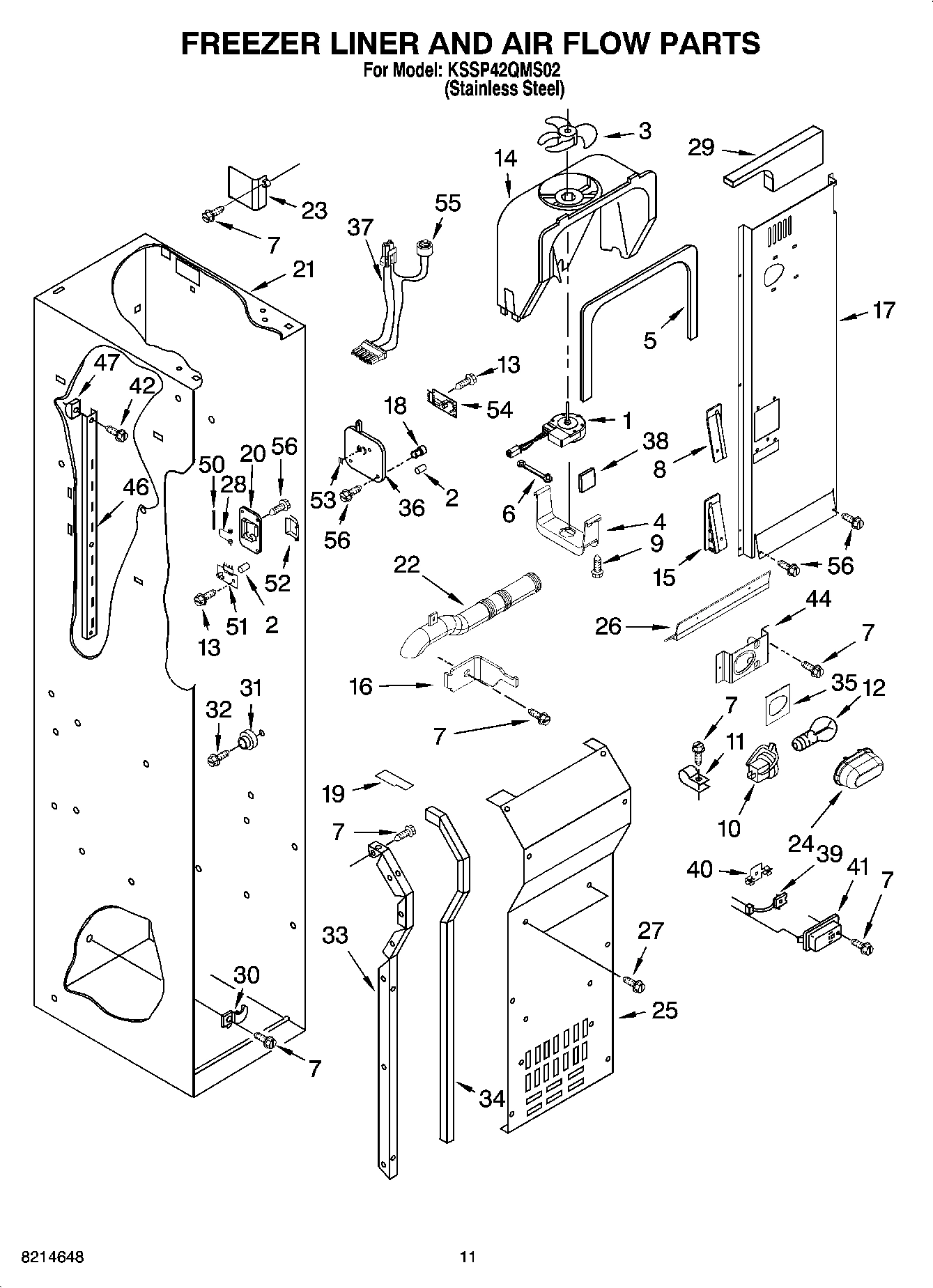 08 - FREEZER LINER AND AIR FLOW PARTS