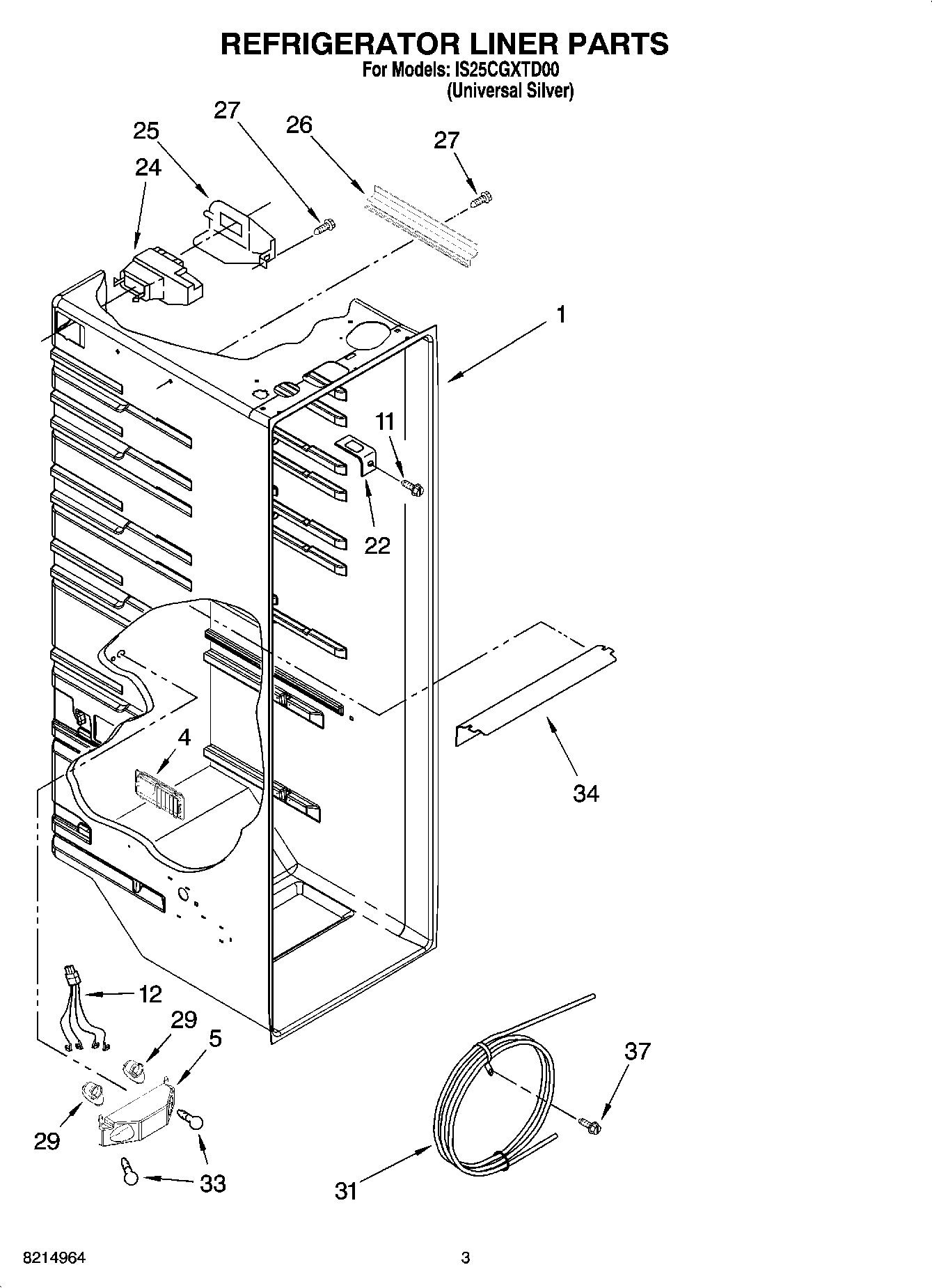 02 - REFRIGERATOR LINER PARTS