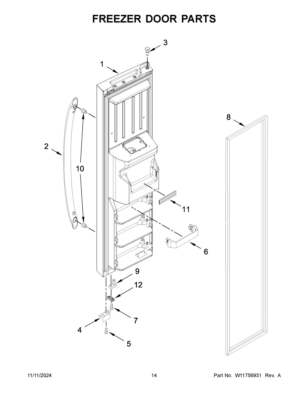 08 - FREEZER DOOR PARTS