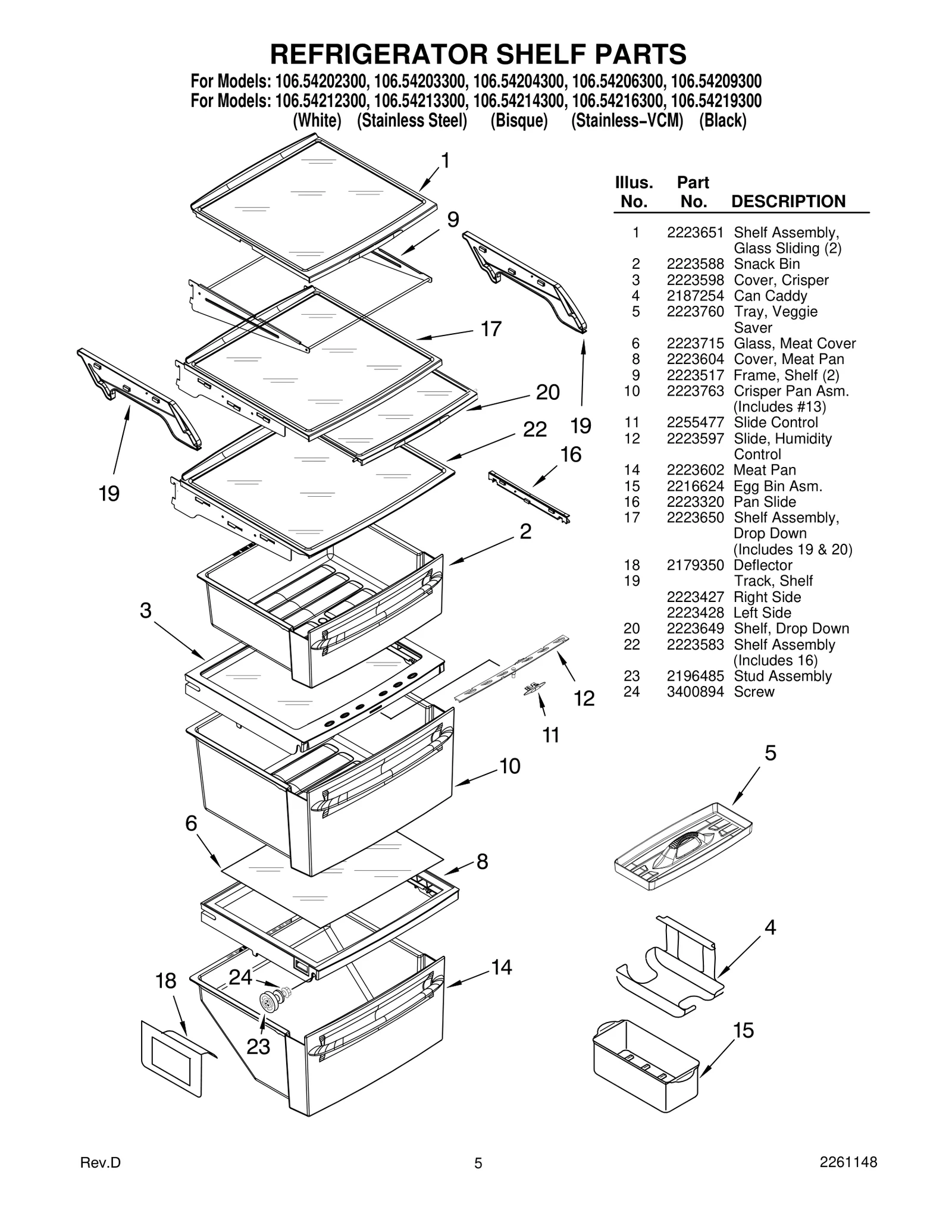 REFRIGERATOR SHELF PARTS