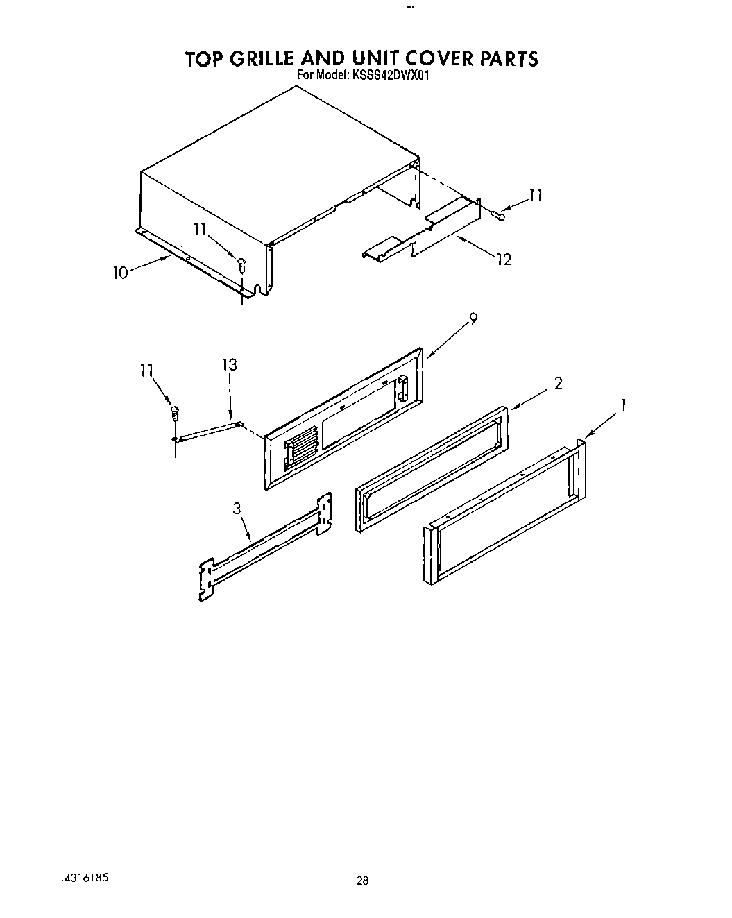 18 - TOP GRILLE AND UNIT COVER