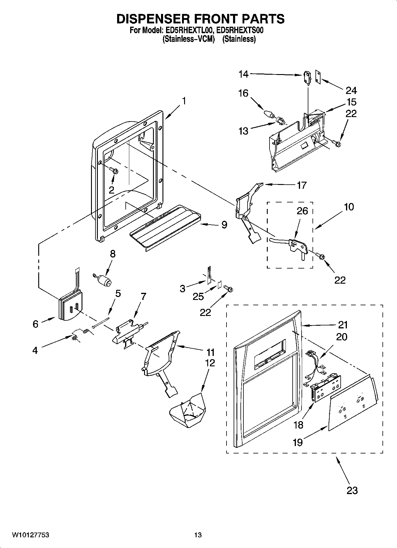 08 - DISPENSER FRONT PARTS
