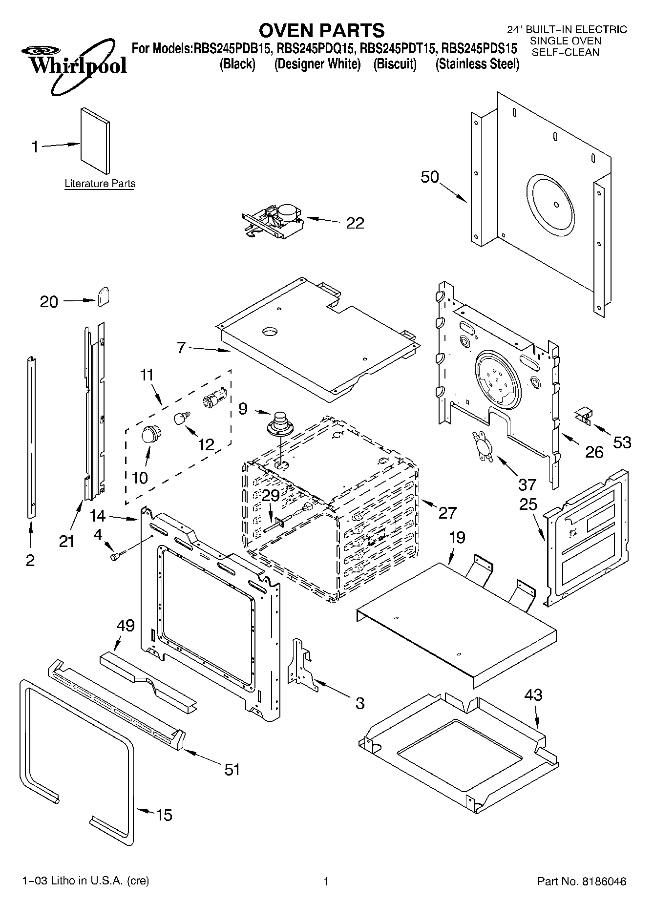 01 - OVEN PARTS