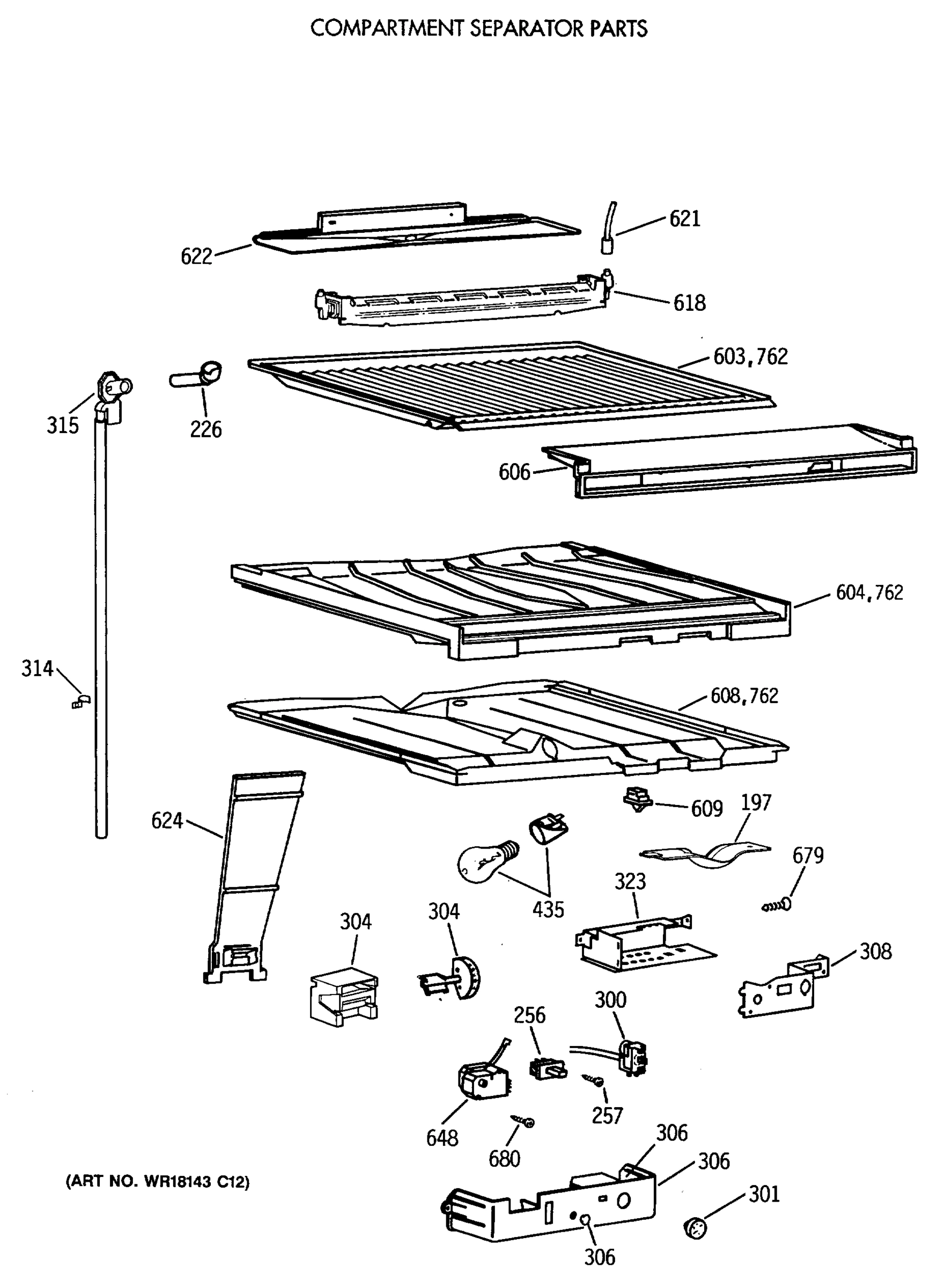 COMPARTMENT SEPARATOR PARTS
