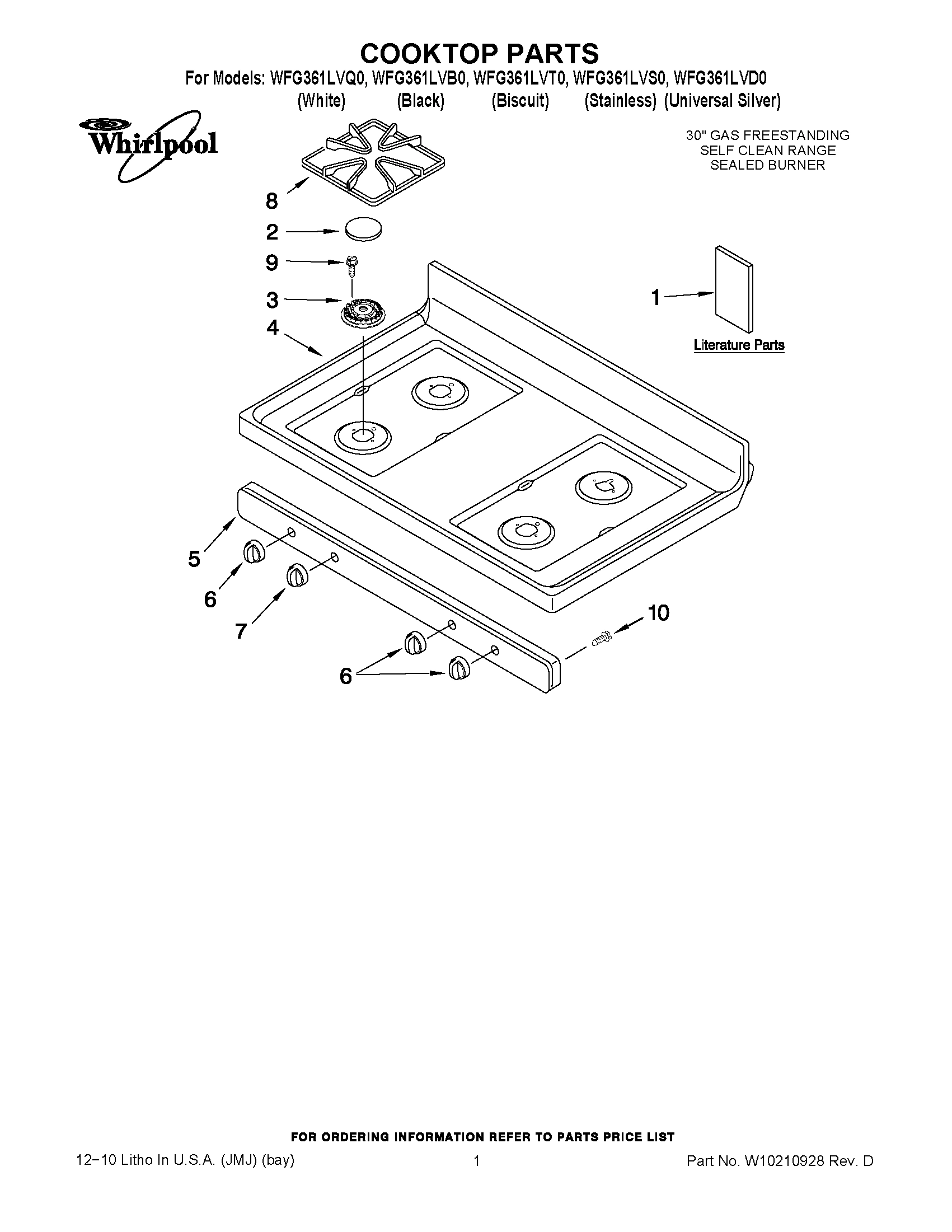 01 - COOKTOP PARTS