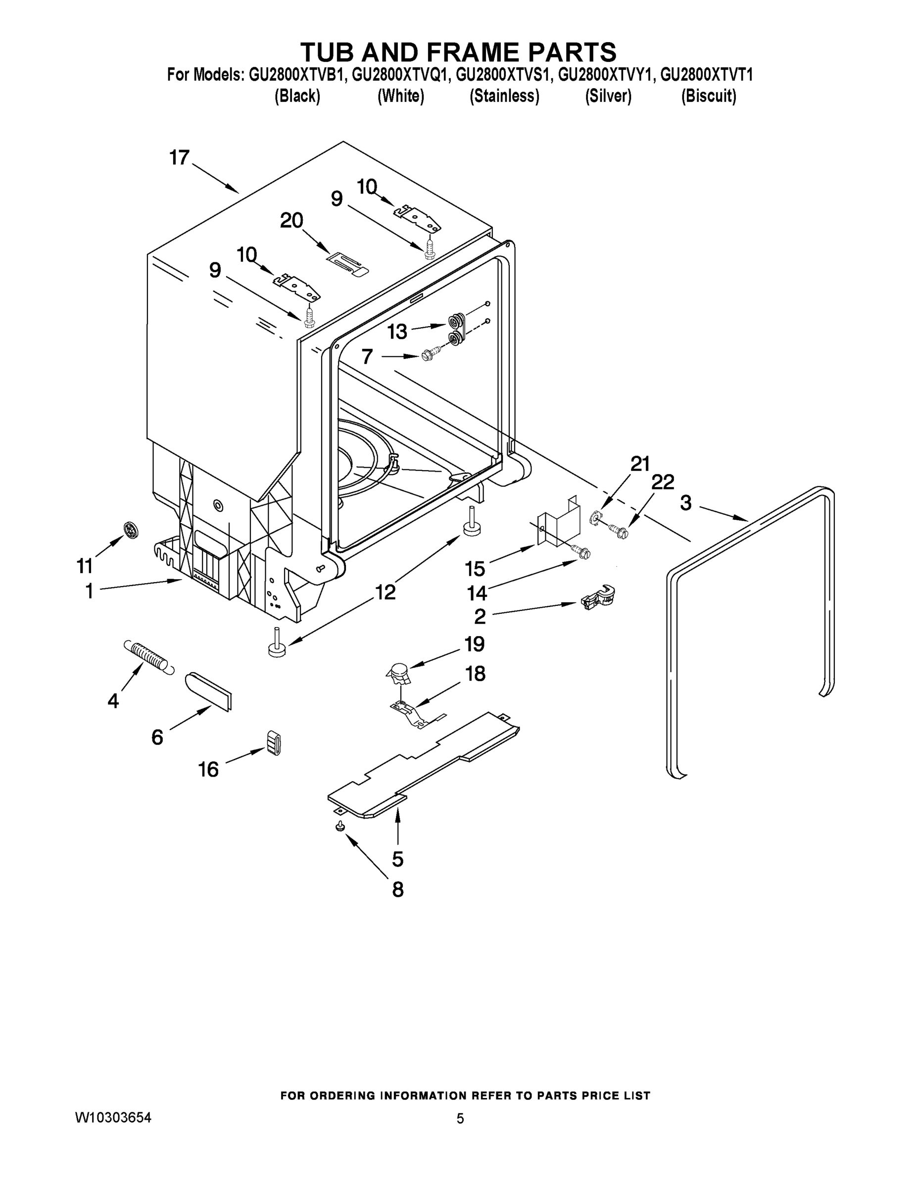 05 - TUB AND FRAME PARTS