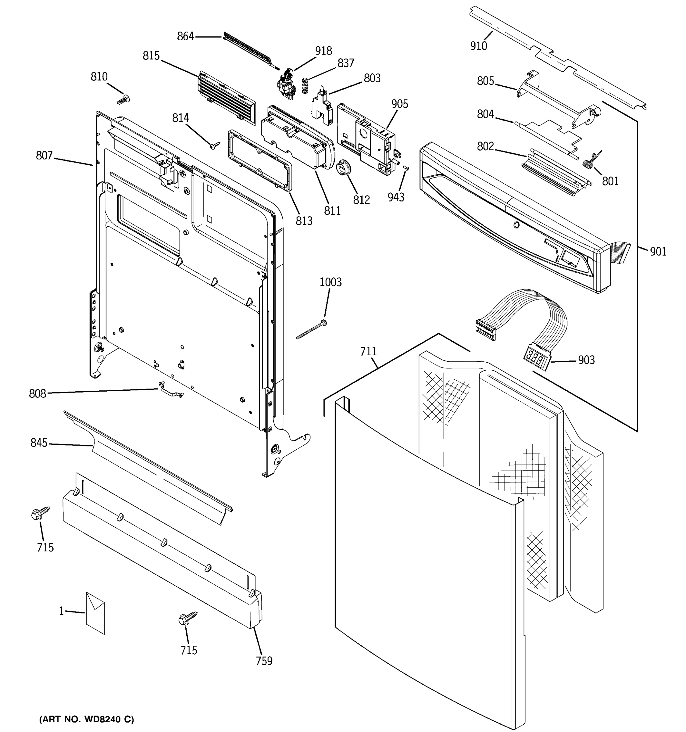 ESCUTCHEON & DOOR ASSEMBLY