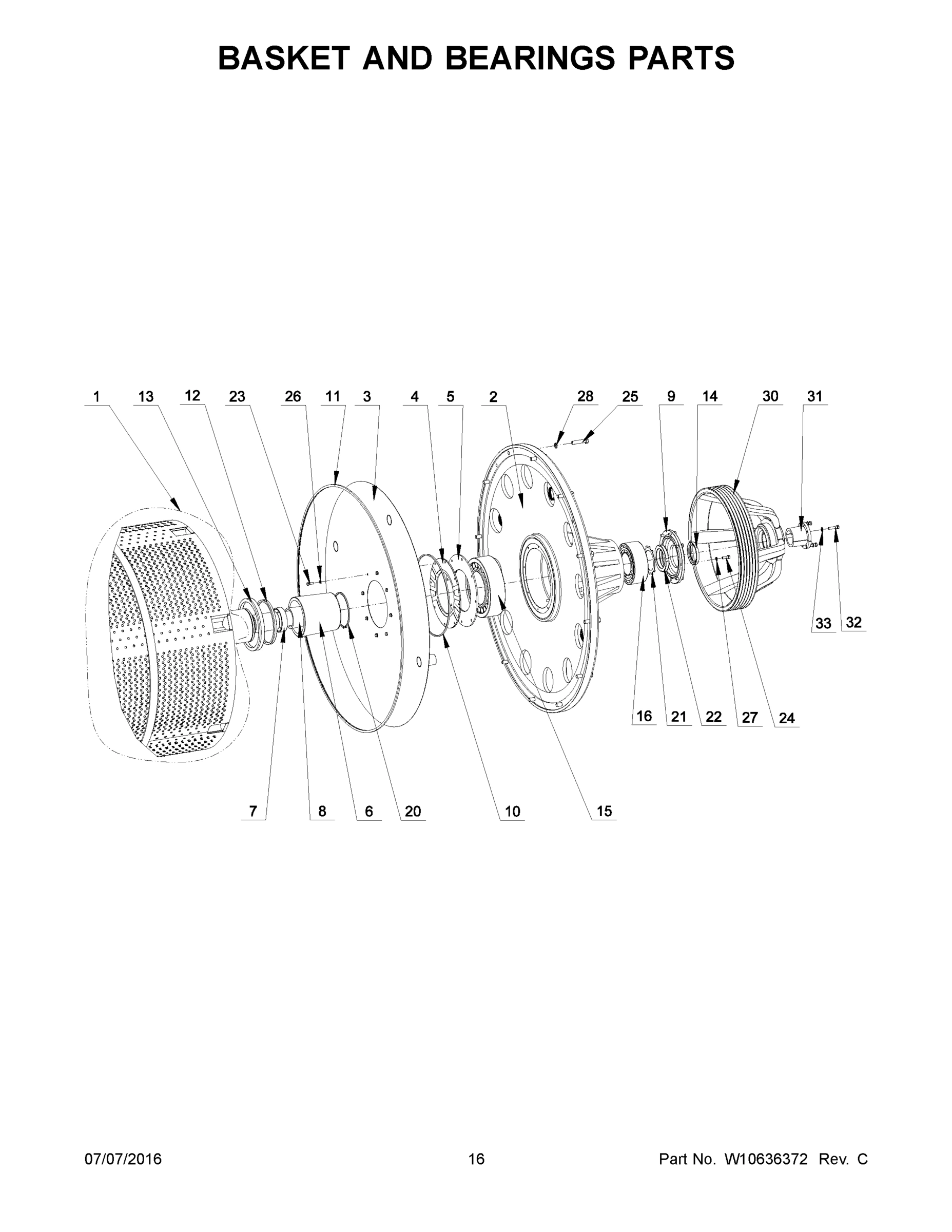 09 - BASKET AND BEARINGS PARTS