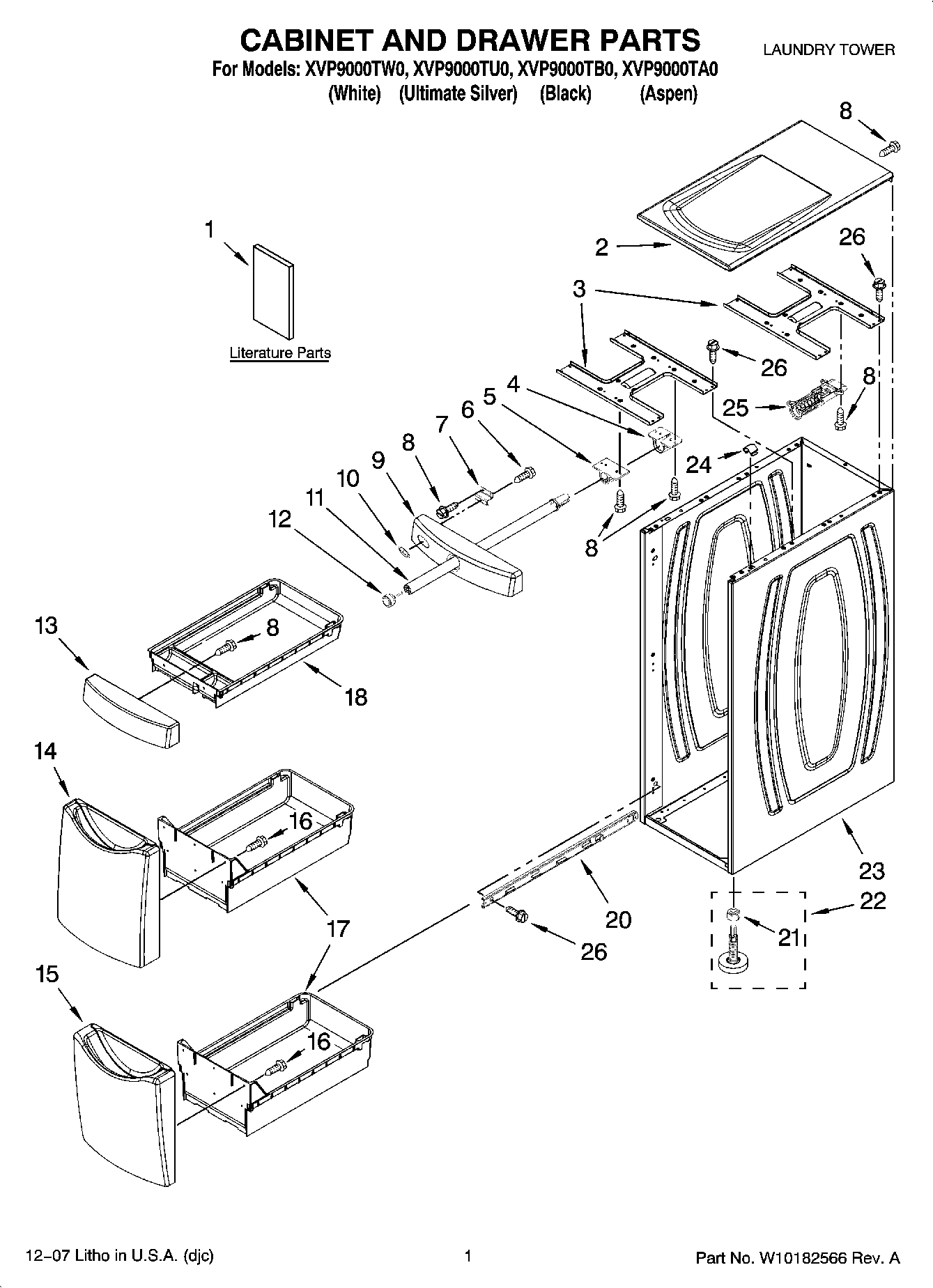 01 - CABINET AND DRAWER PARTS