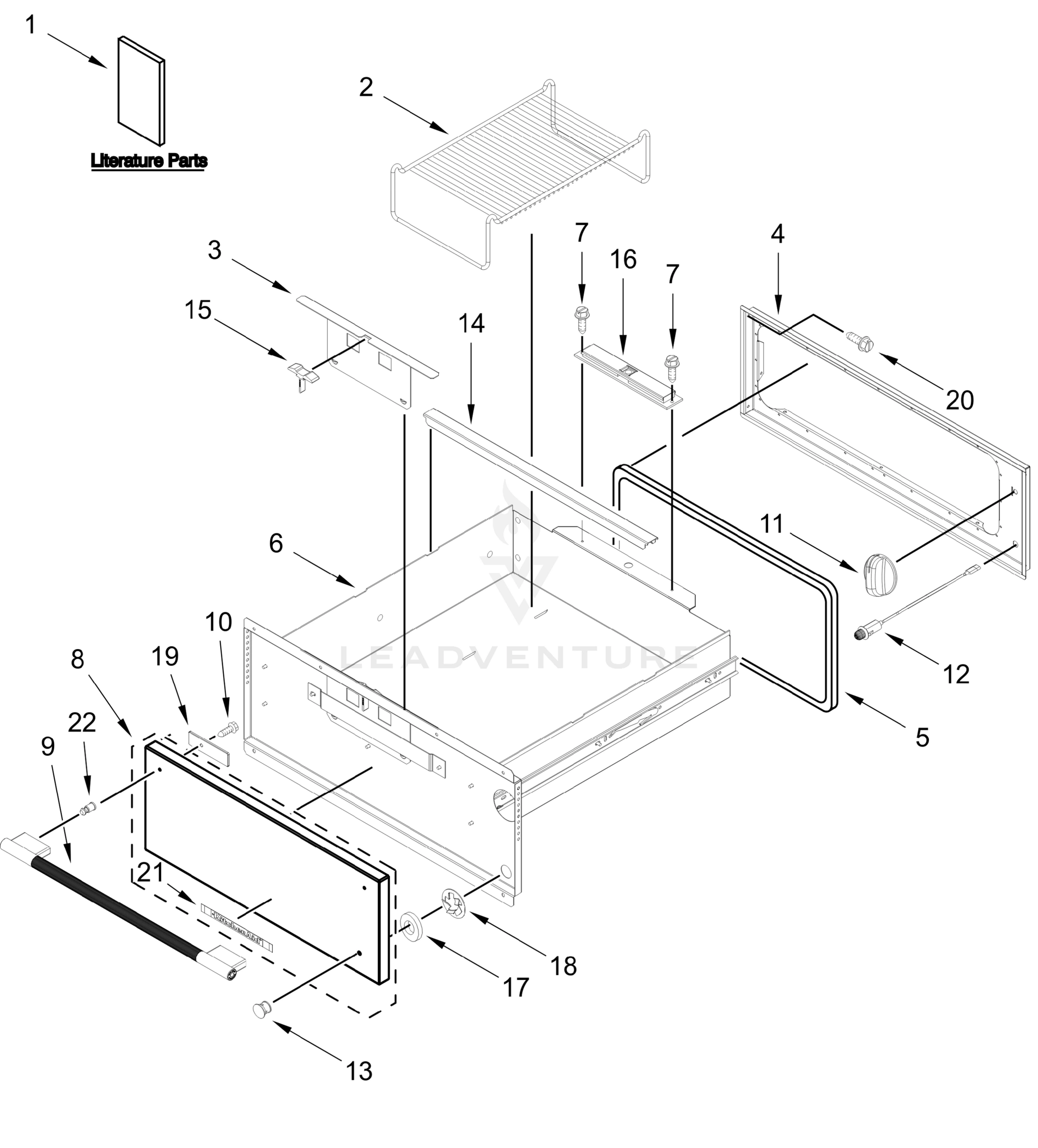 CONTROL PANEL AND DRAWER PARTS