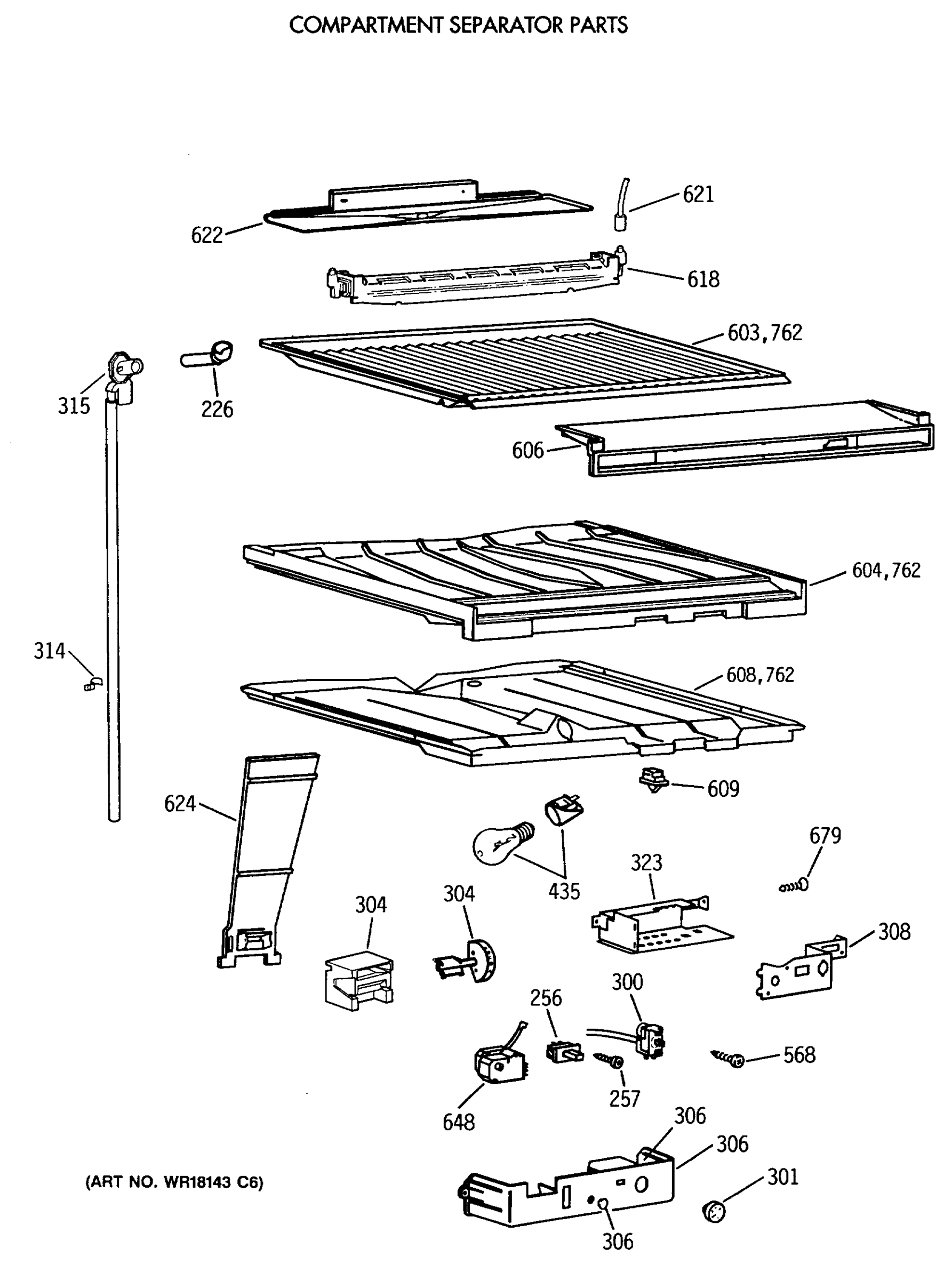 COMPARTMENT SEPARATOR PARTS