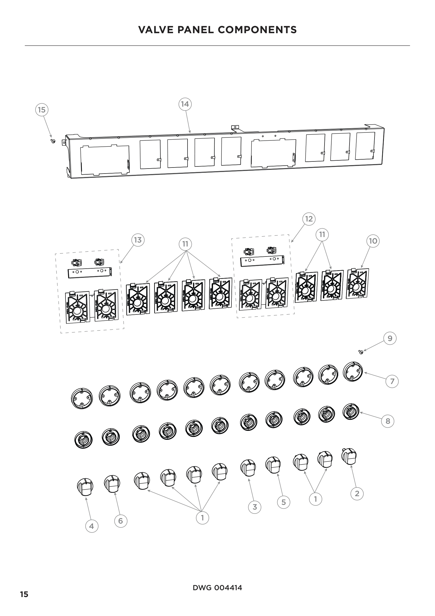 VALVE PANEL COMPONENTS