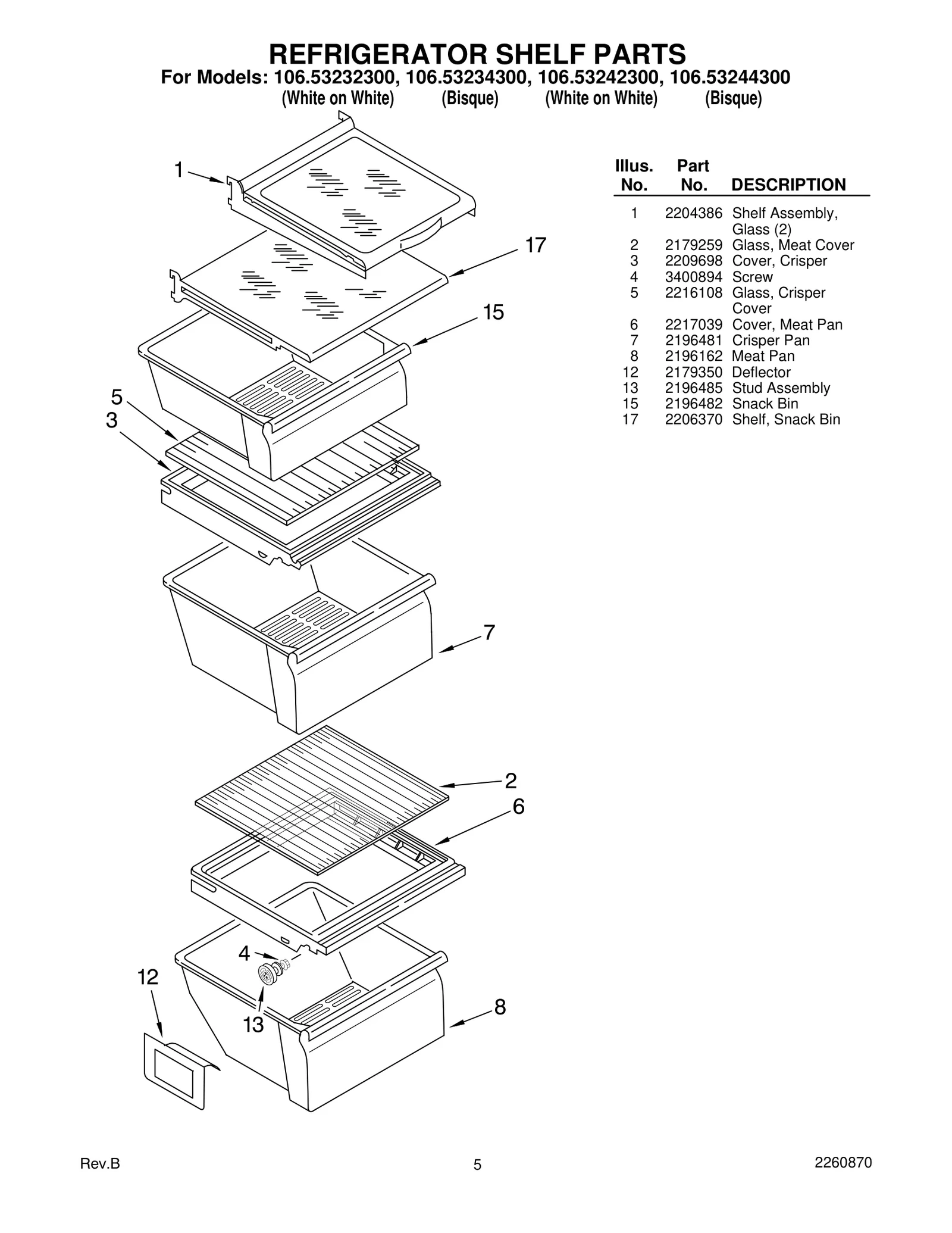 REFRIGERATOR SHELF PARTS