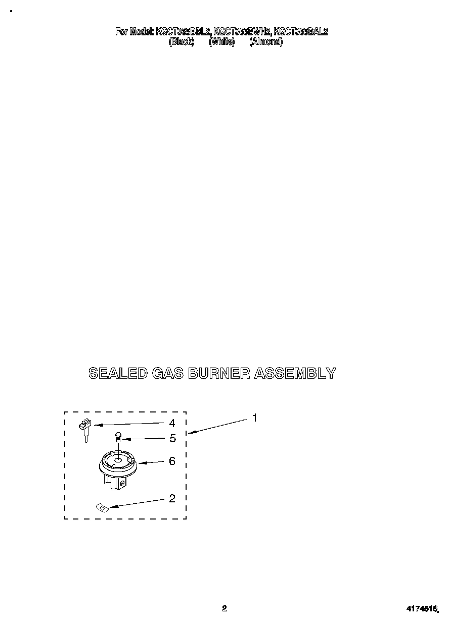 02 - SEALED GAS BURNER ASSEMBLY