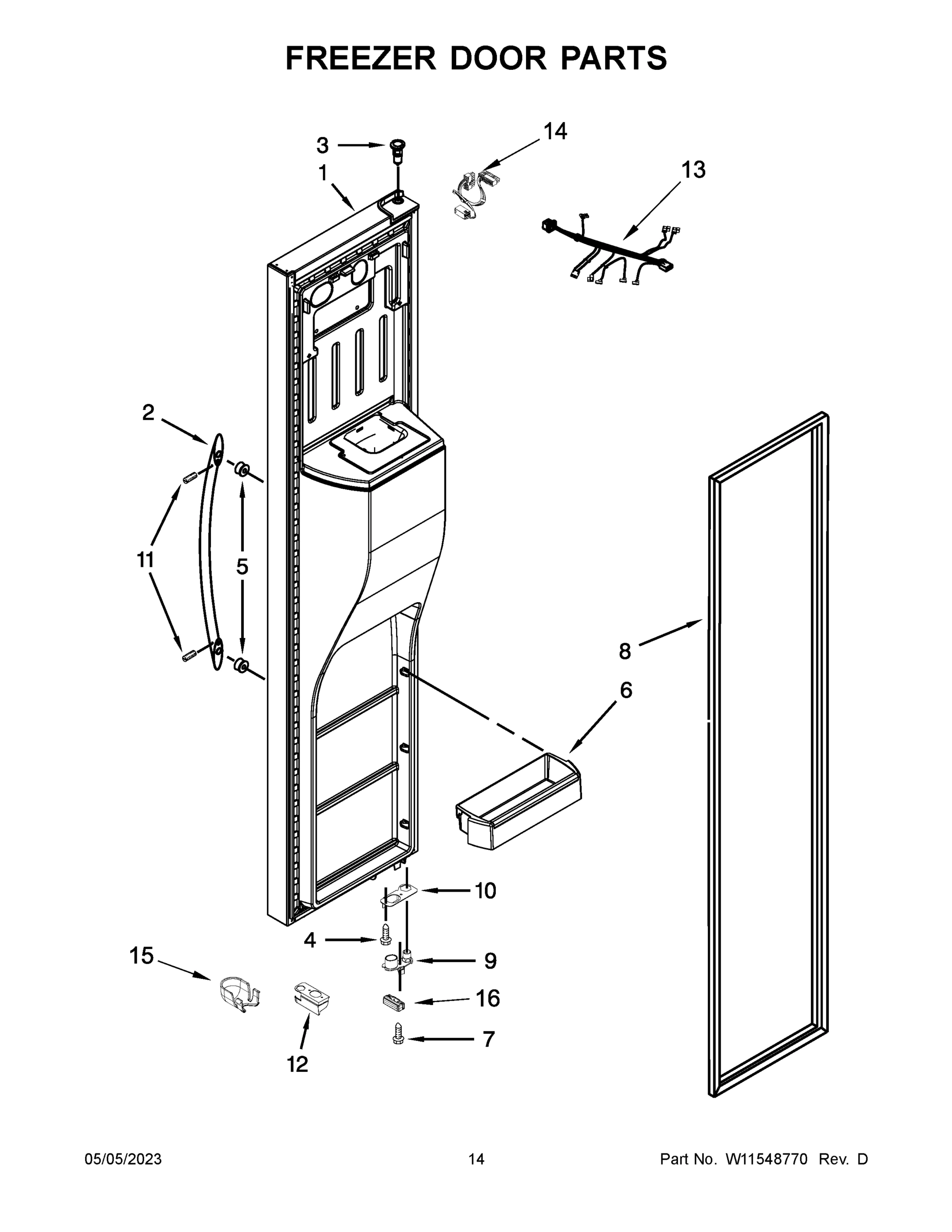 08 - FREEZER DOOR PARTS