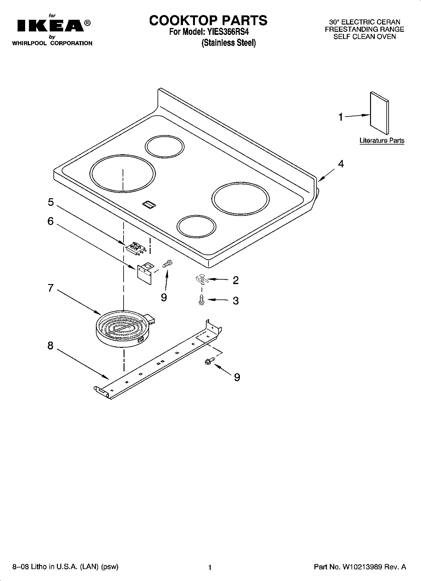 01 - COOKTOP PARTS
