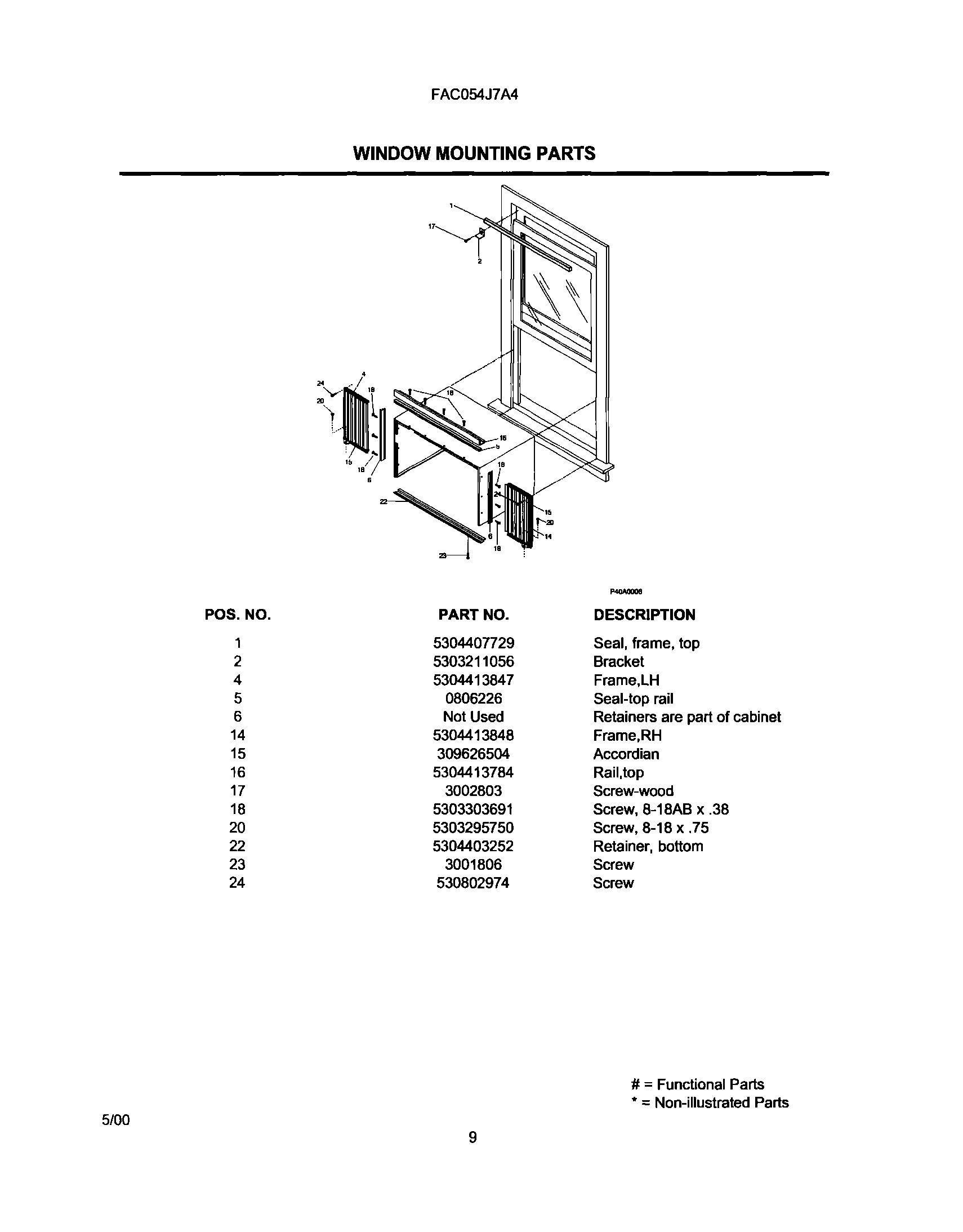11 - WINDOW MOUNTING PARTS