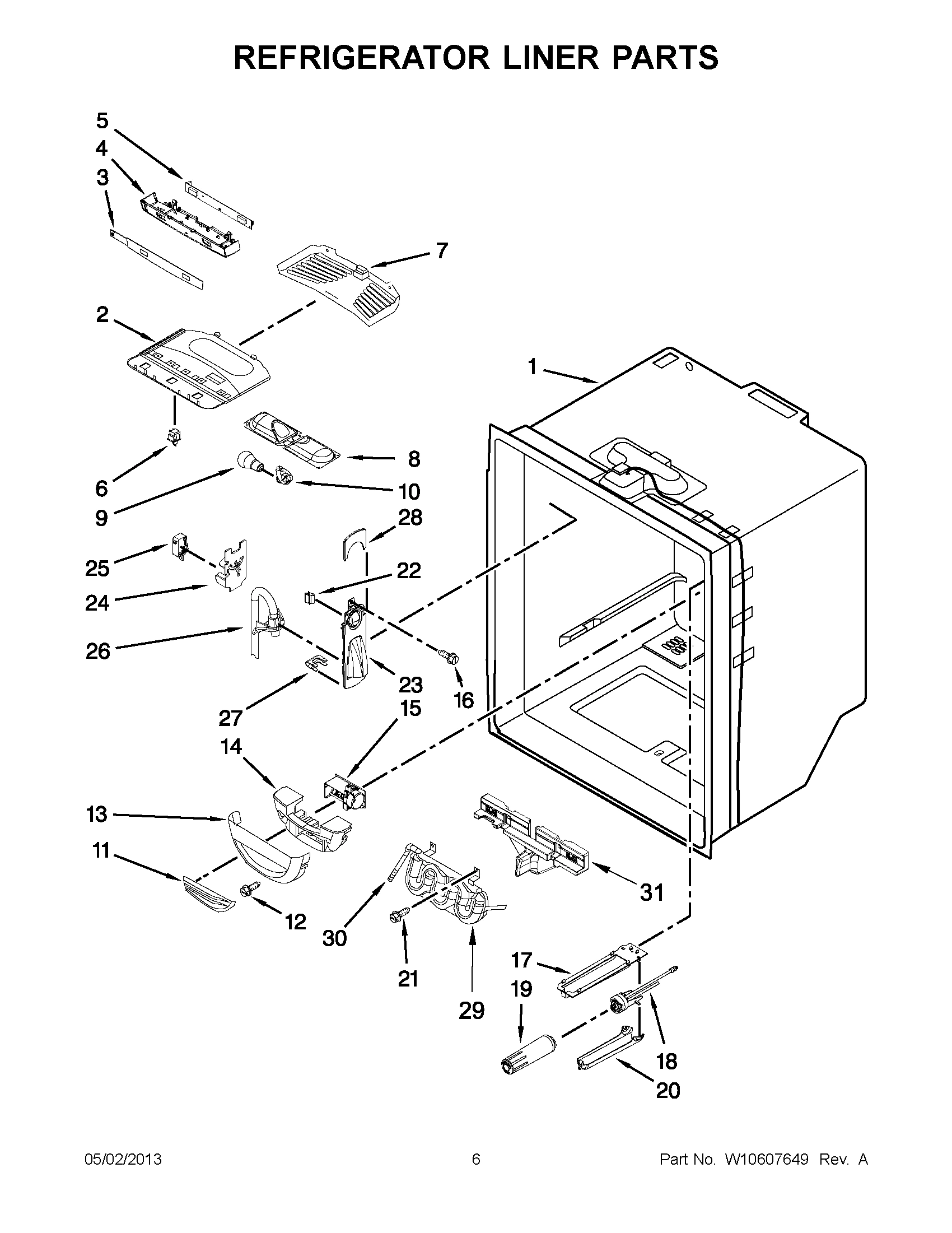 03 - REFRIGERATOR LINER PARTS