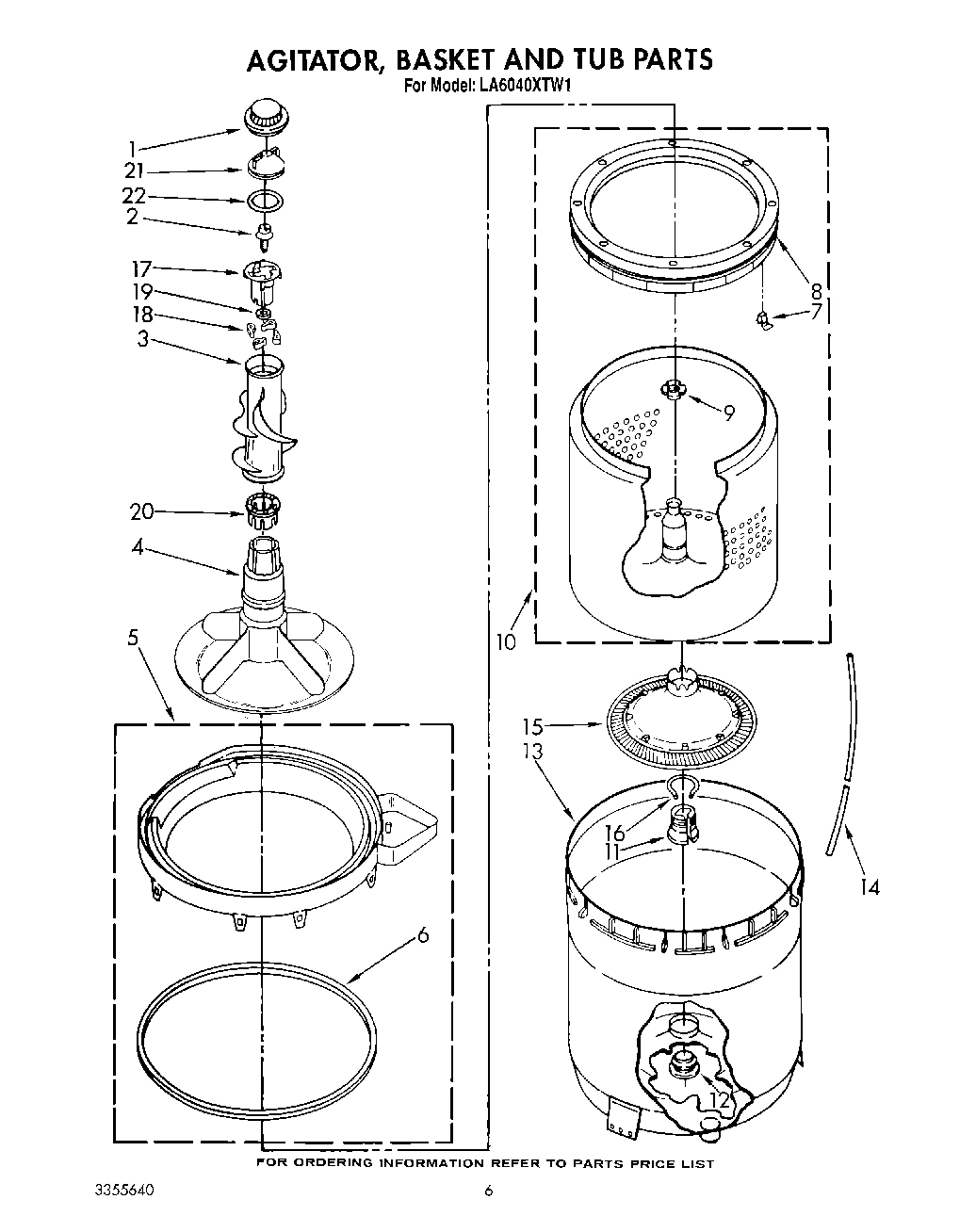 05 - AGITATOR, BASKET AND TUB