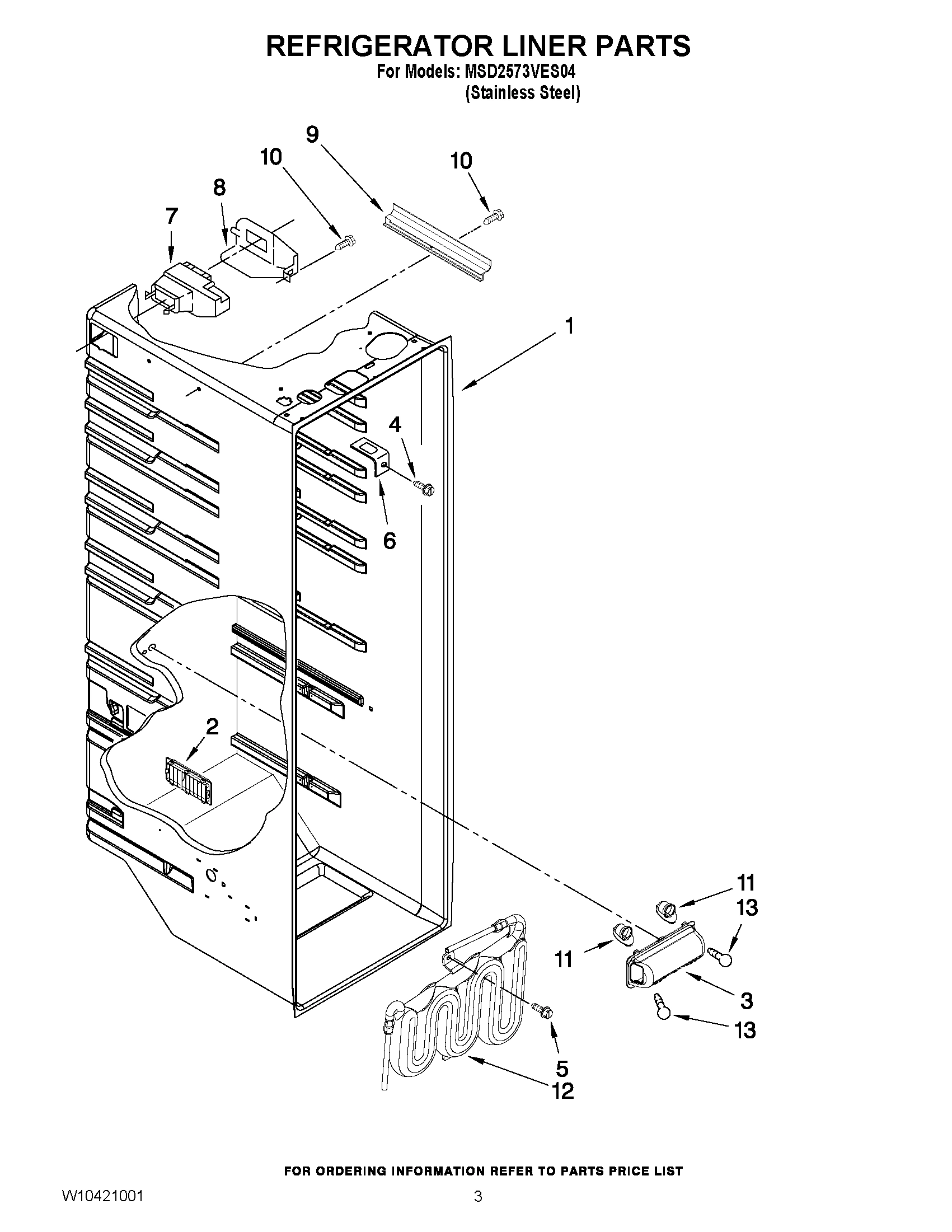 02 - REFRIGERATOR LINER PARTS