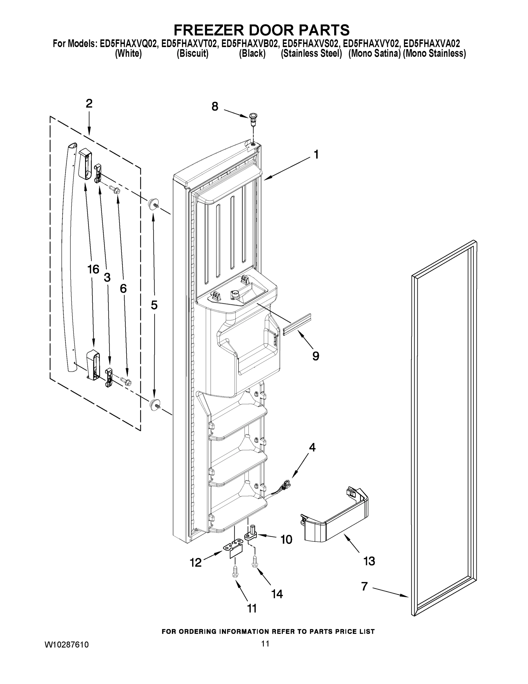 07 - FREEZER DOOR PARTS