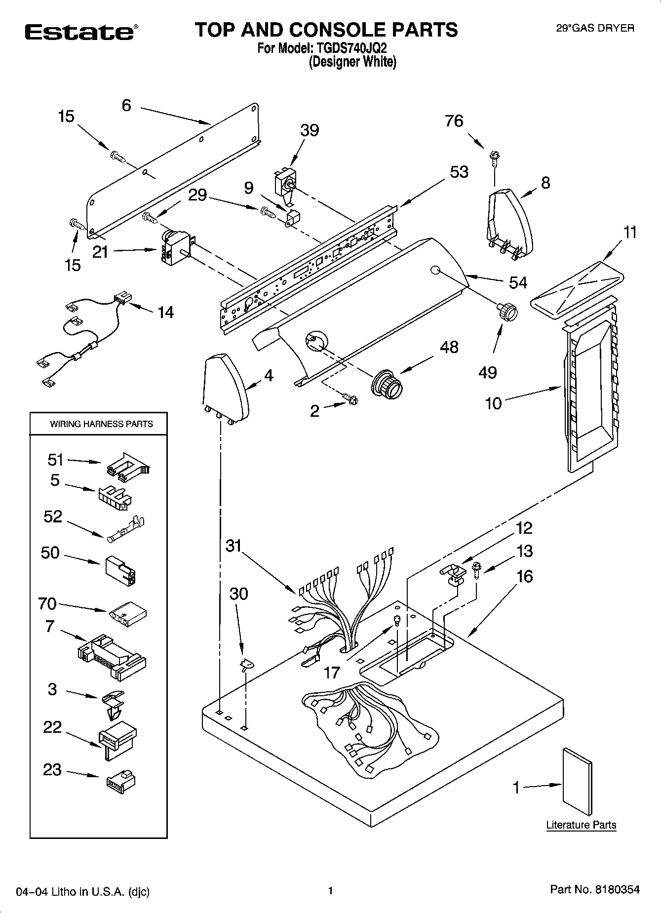 01 - TOP AND CONSOLE PARTS