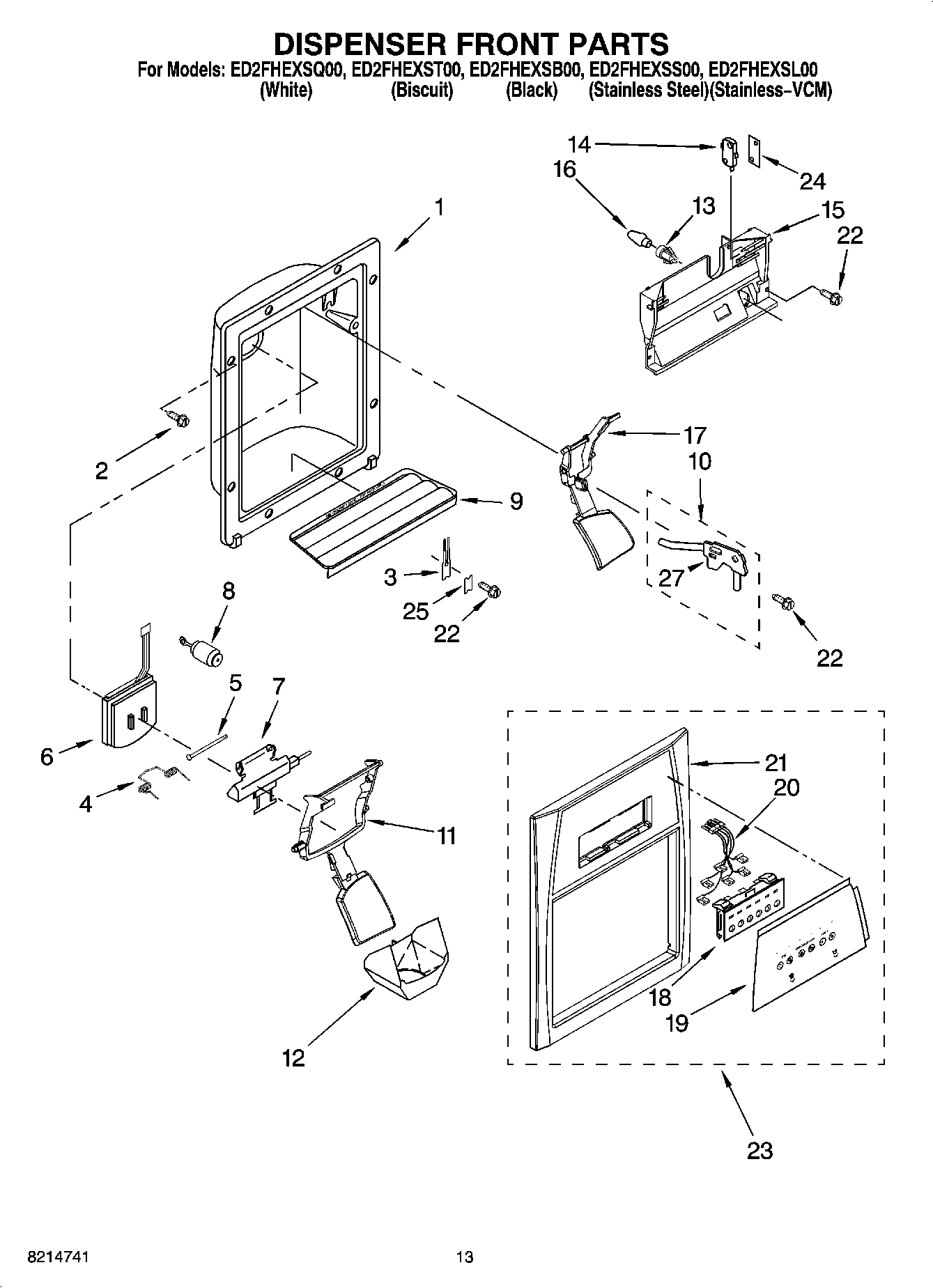 08 - DISPENSER FRONT PARTS