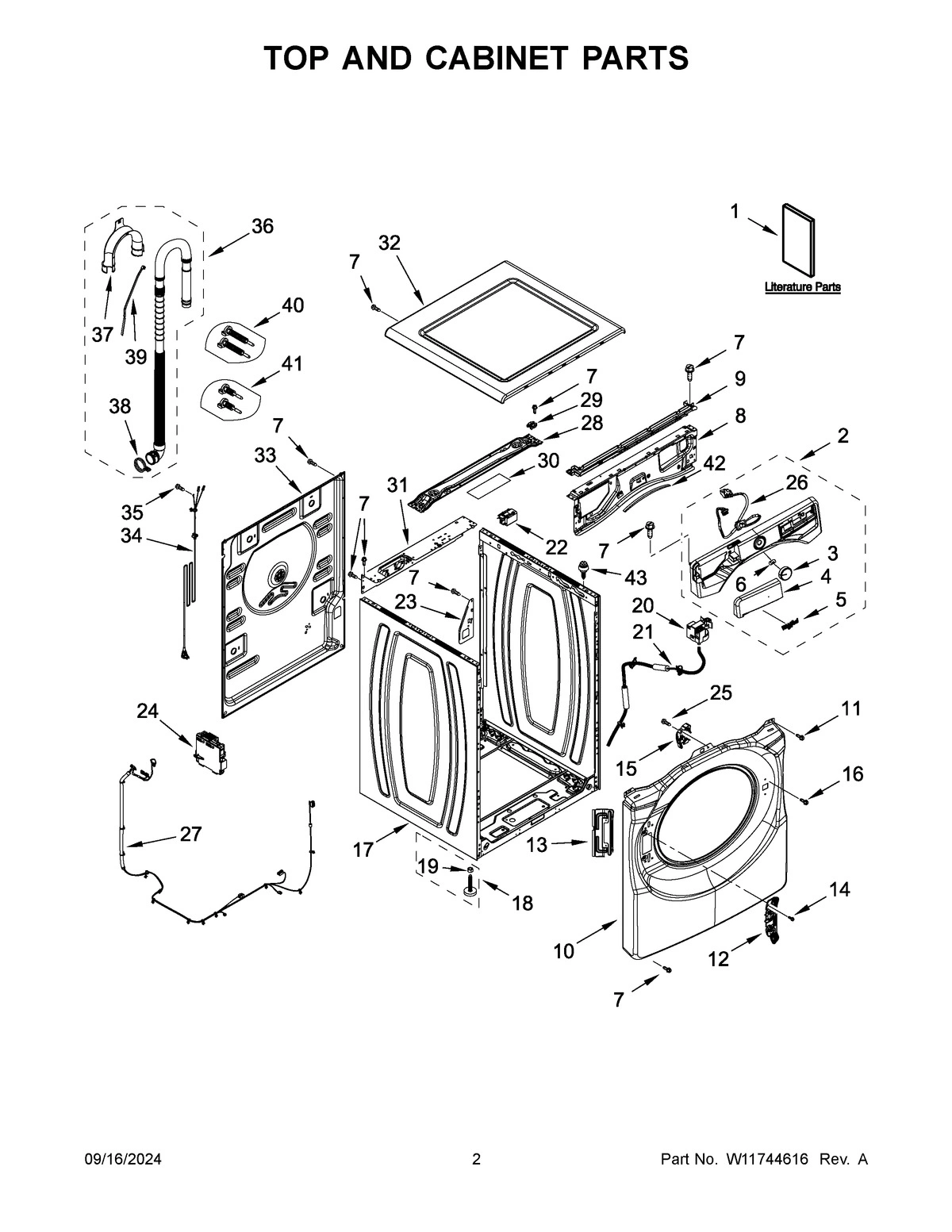 02 - TOP AND CABINET PARTS