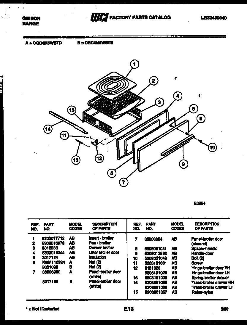 05 - BROILER DRAWER PARTS