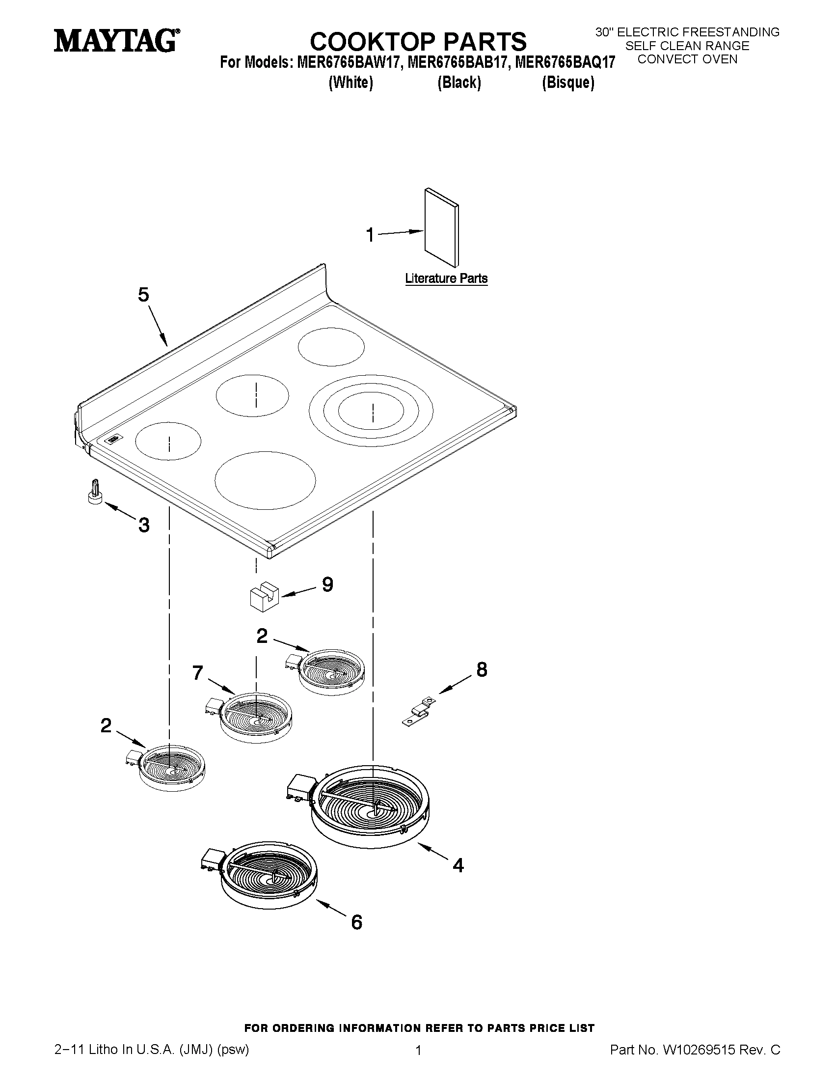 01 - COOKTOP PARTS