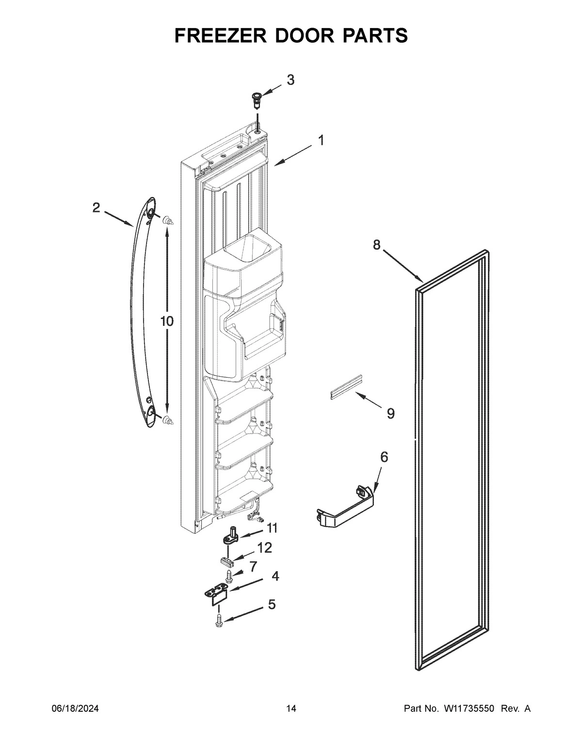 08 - FREEZER DOOR PARTS