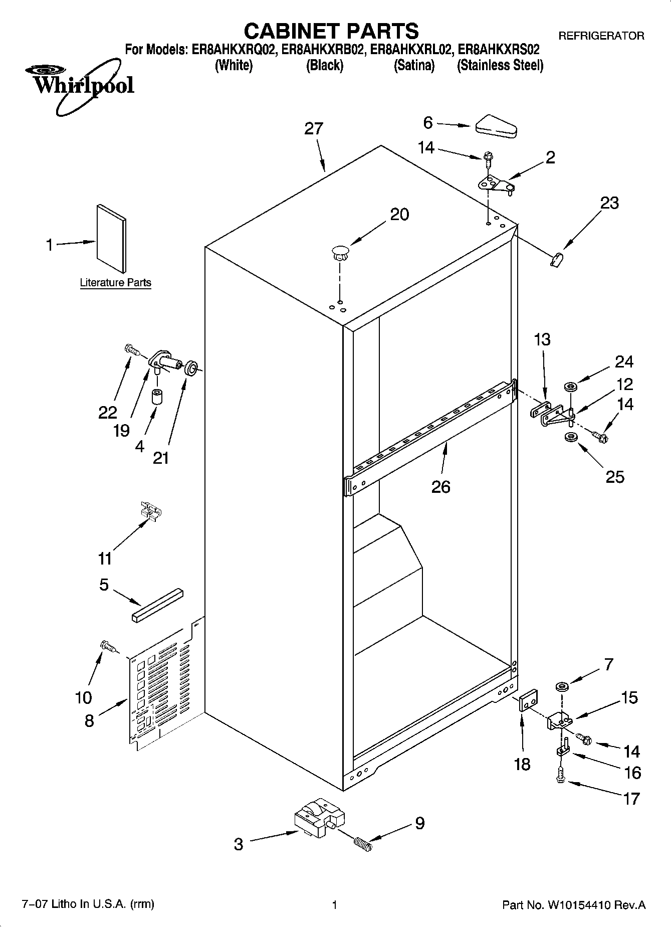 01 - CABINET PARTS