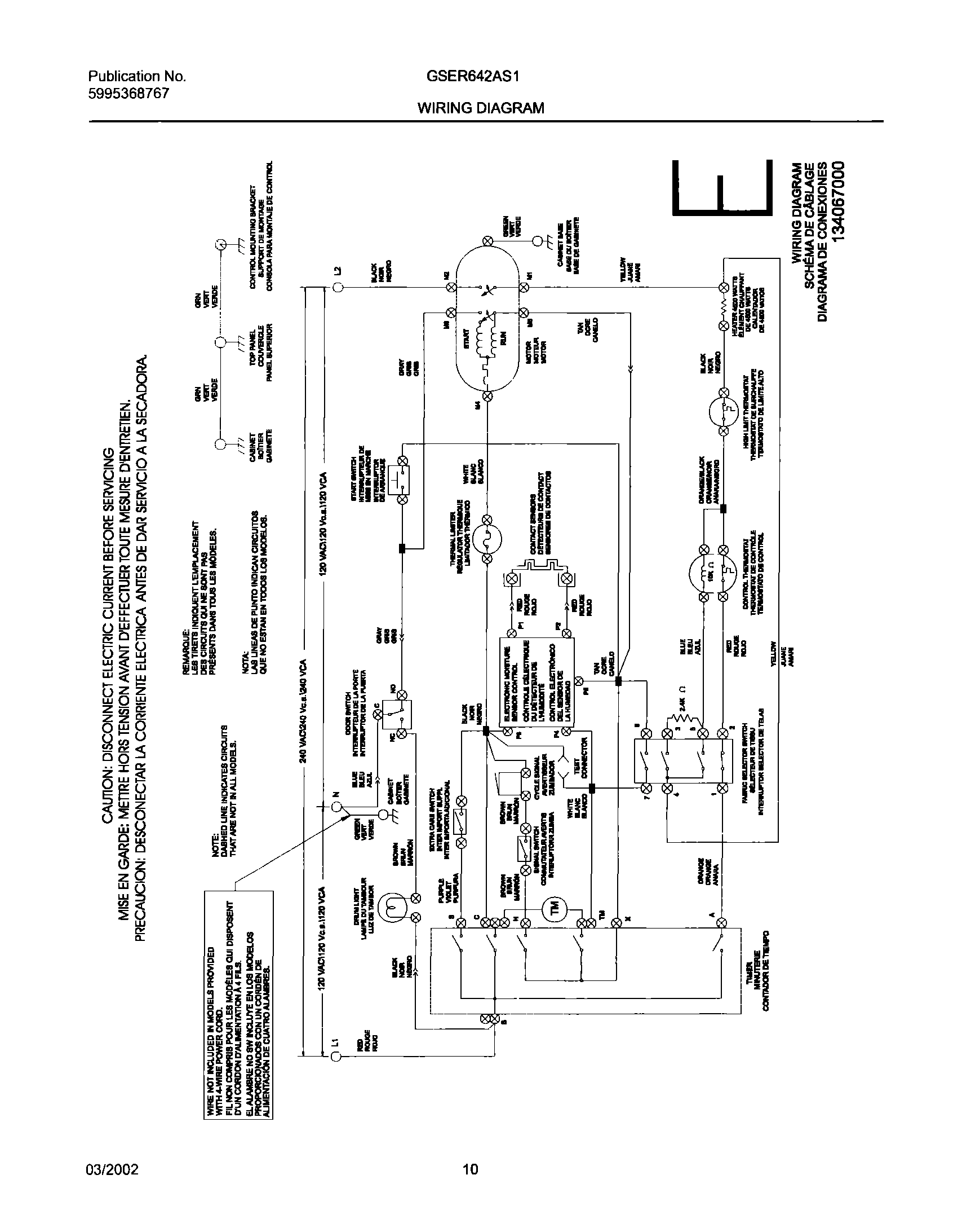 10 - 134067000 WIRING DIAGRAM