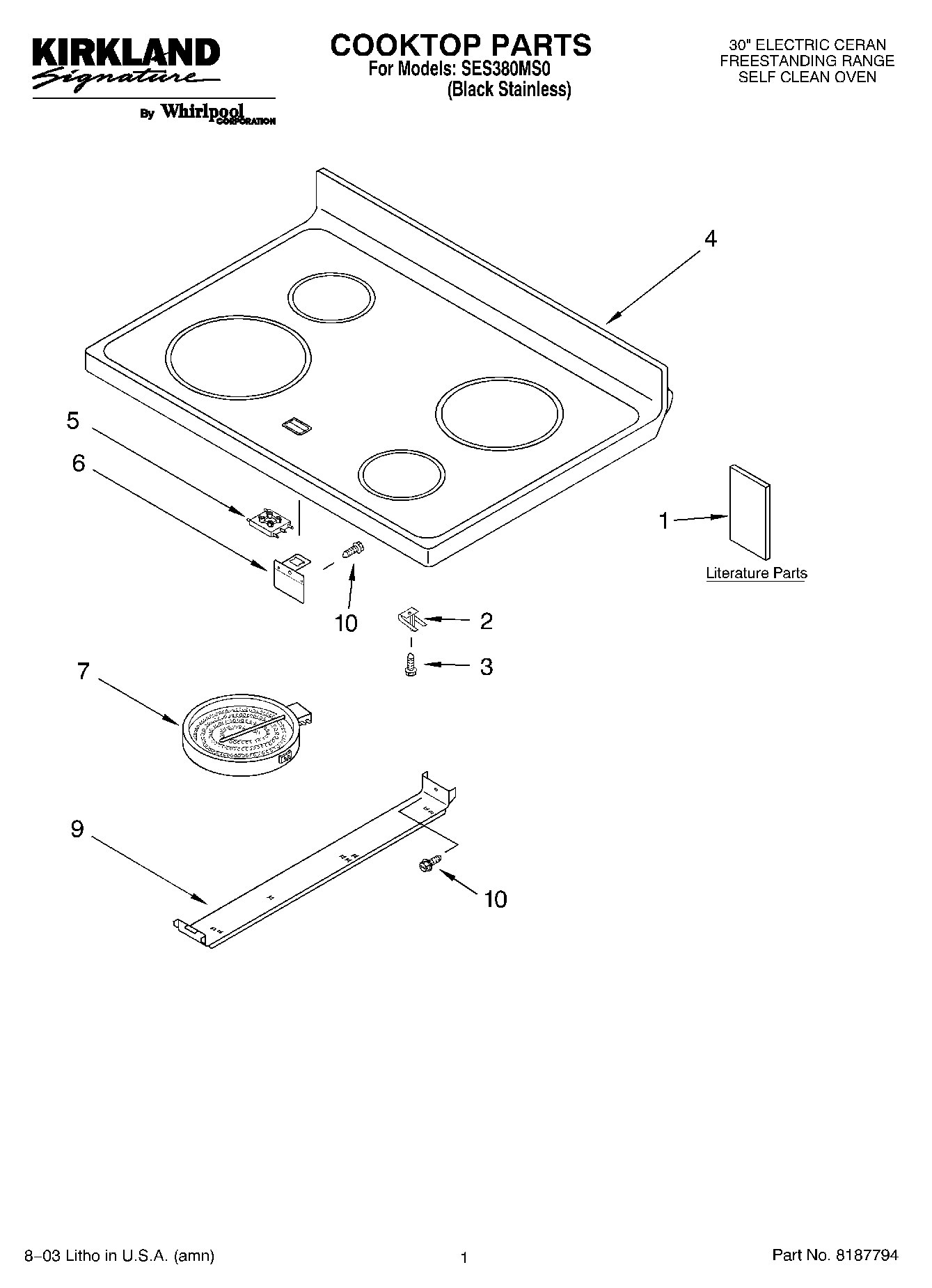 01 - COOKTOP PARTS