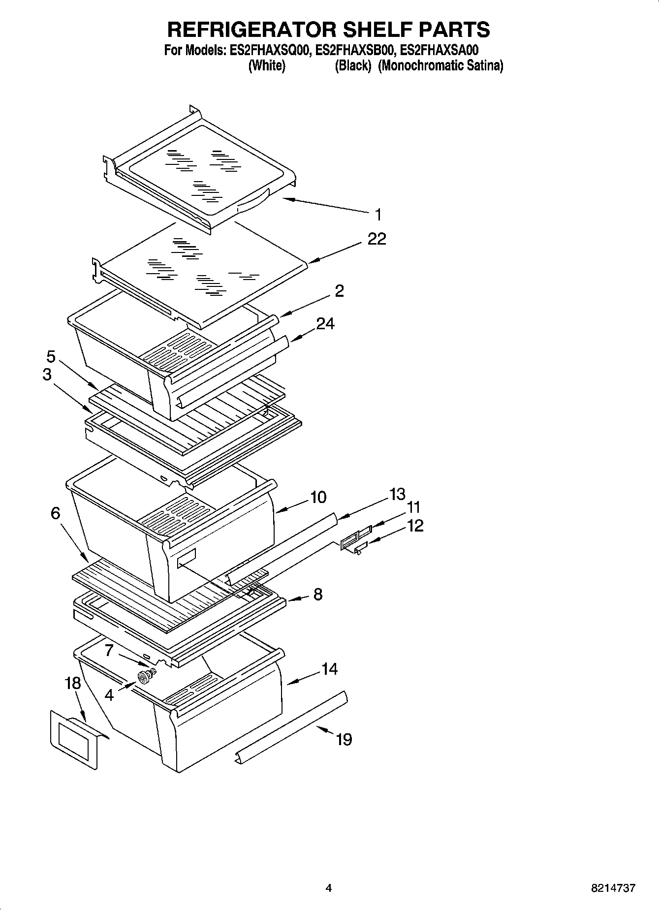 03 - REFRIGERATOR SHELF PARTS